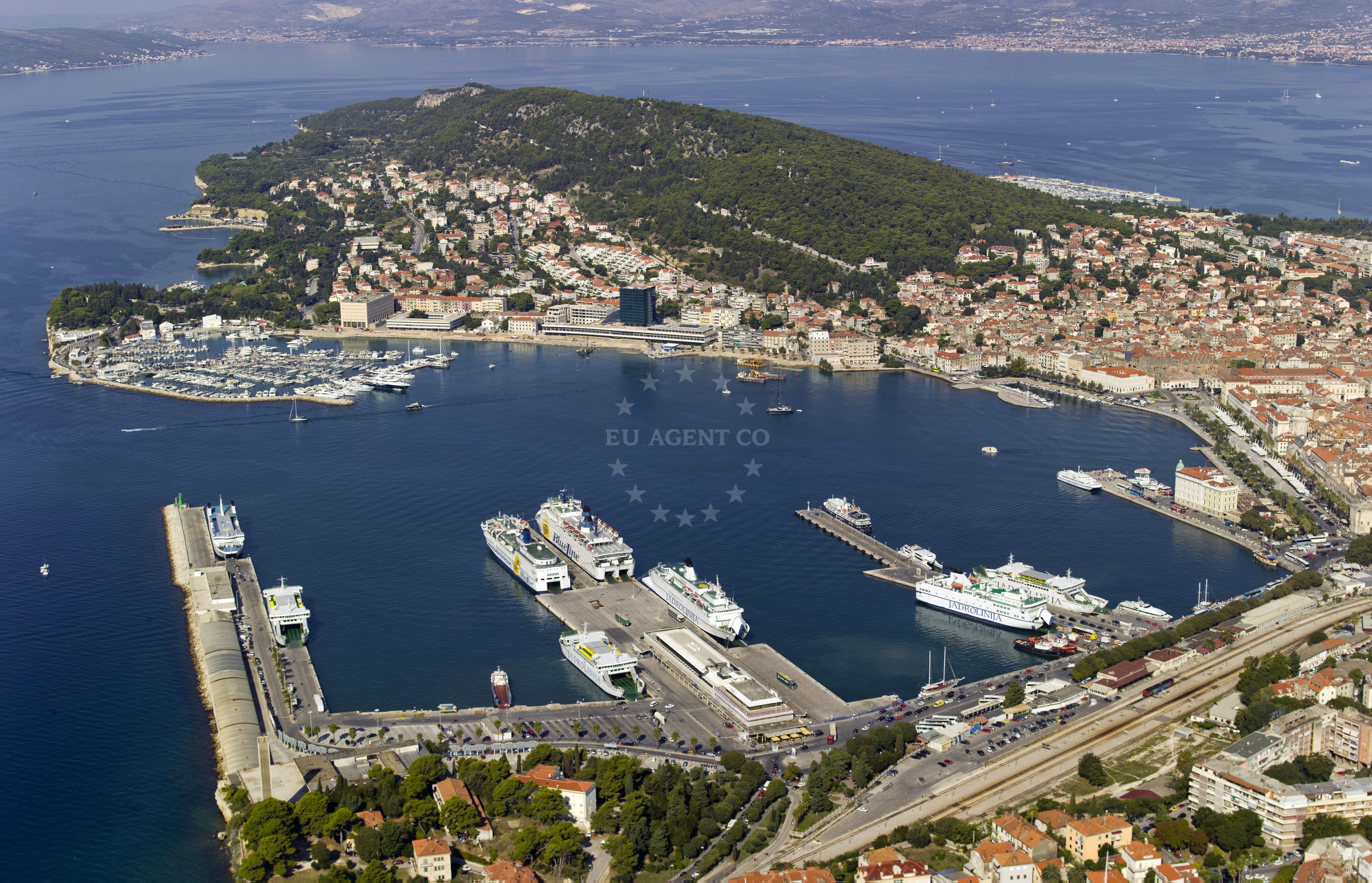 View of ACI Marina Split from the promenade in Split, Croatia