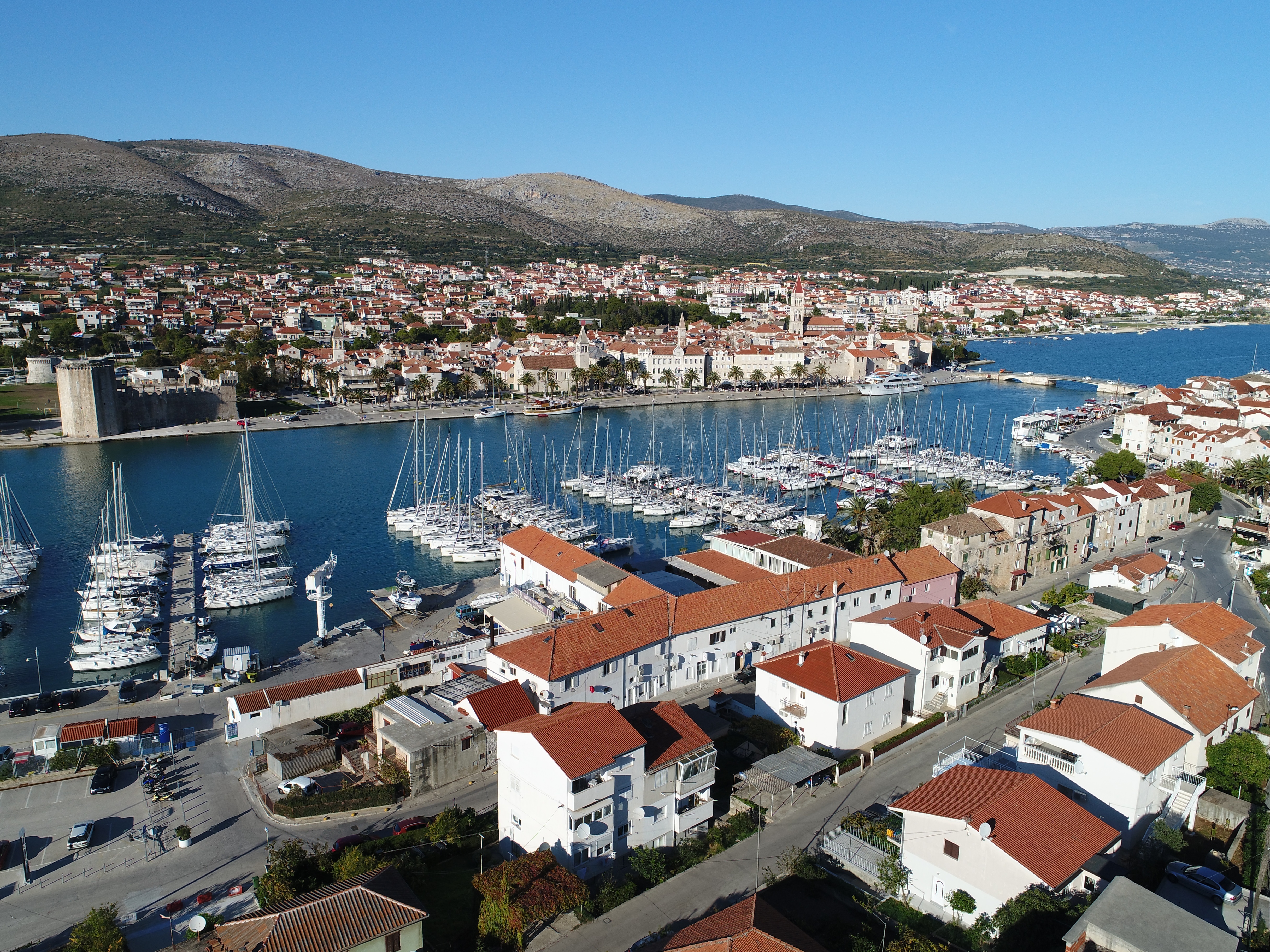 ACI Marina Trogir berths with Adriatic Sea view