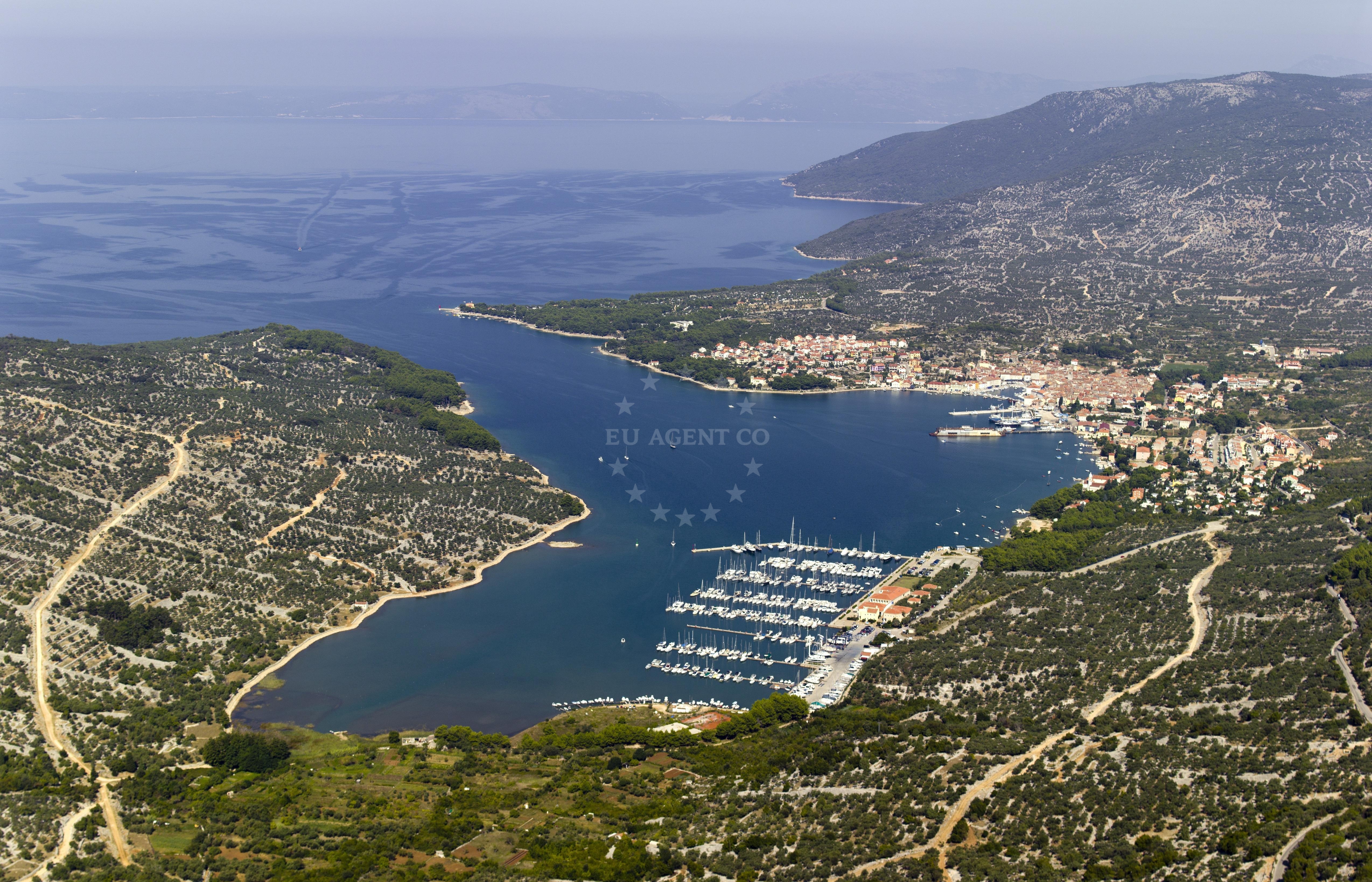 Marina facilities with fuel station and boat berths