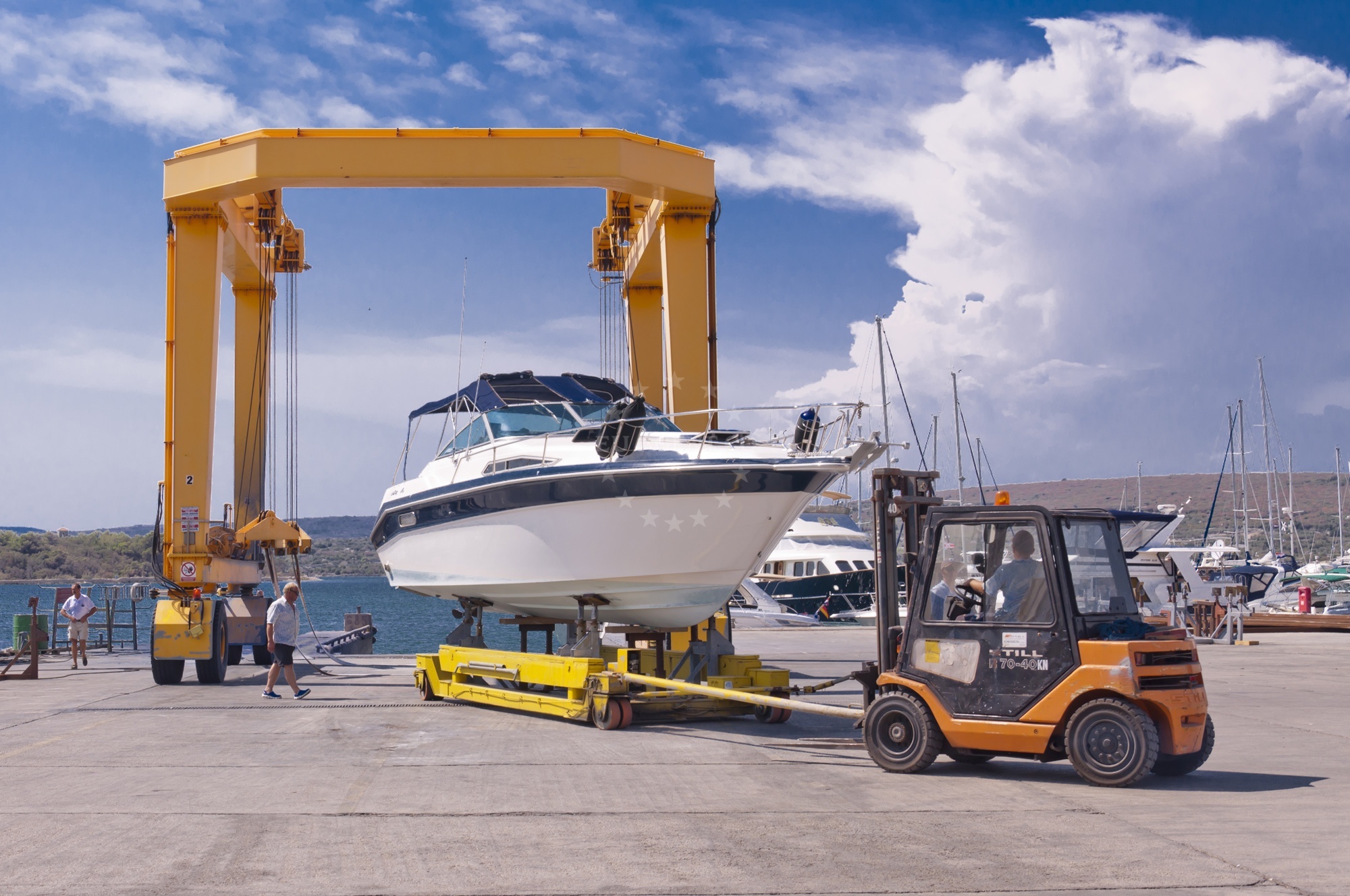Yacht berths at Marina Punat, Krk Island, Croatia