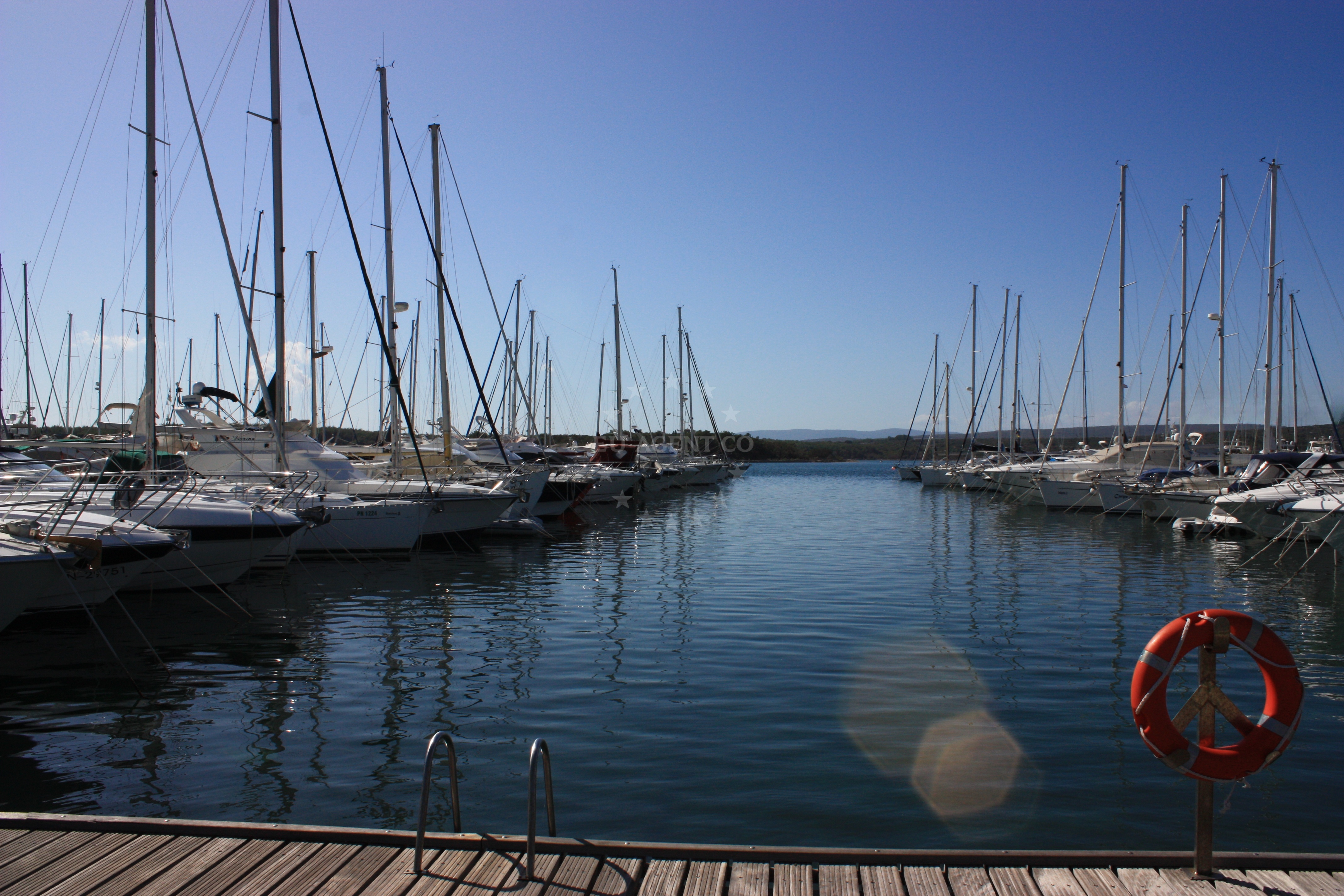 Marina Punat, Krk Island, Croatia - view of the Adriatic Sea