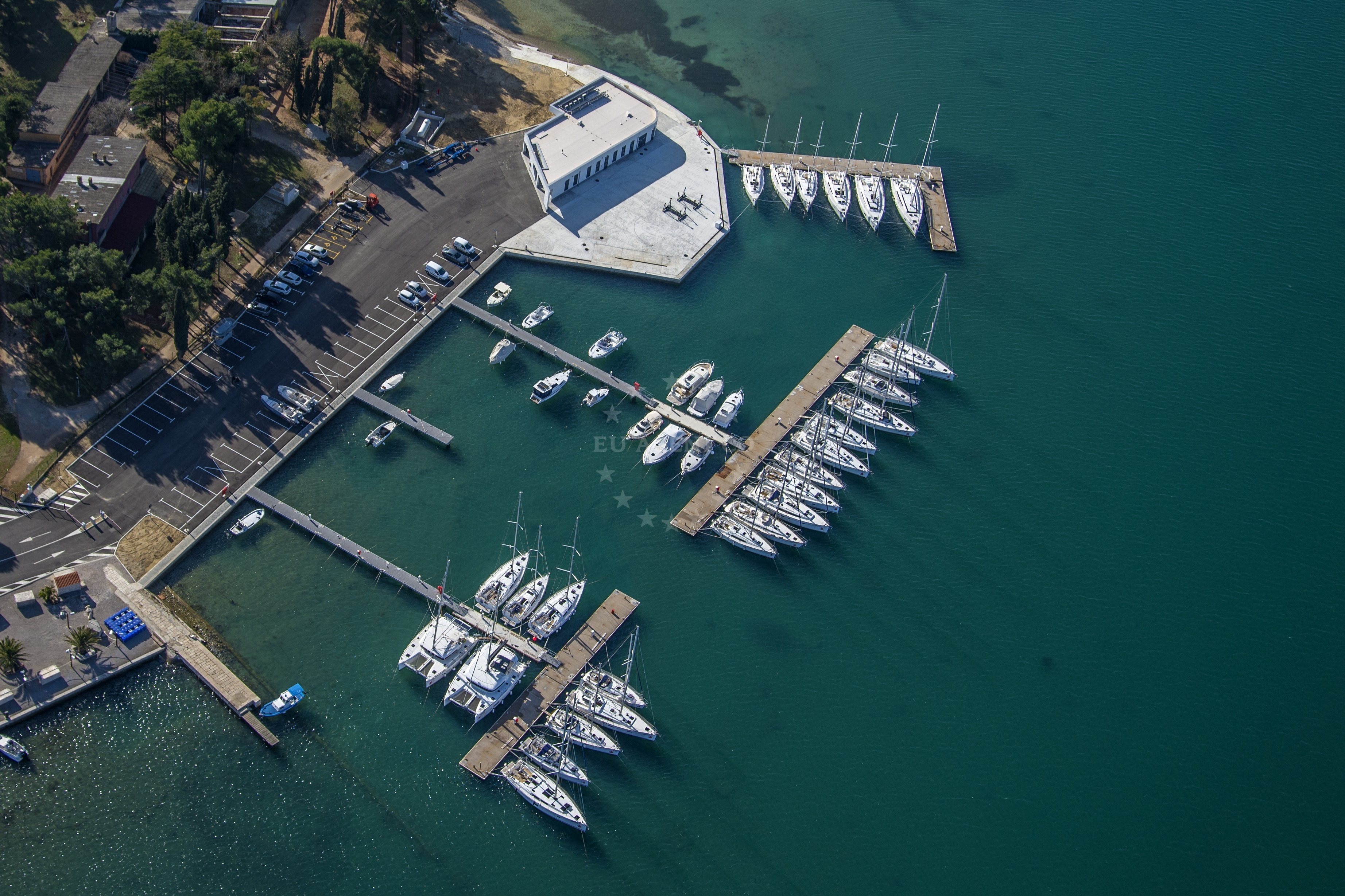 Marina Medulin, Istria, Croatia - renovated marina with yachts berthed in a sheltered bay