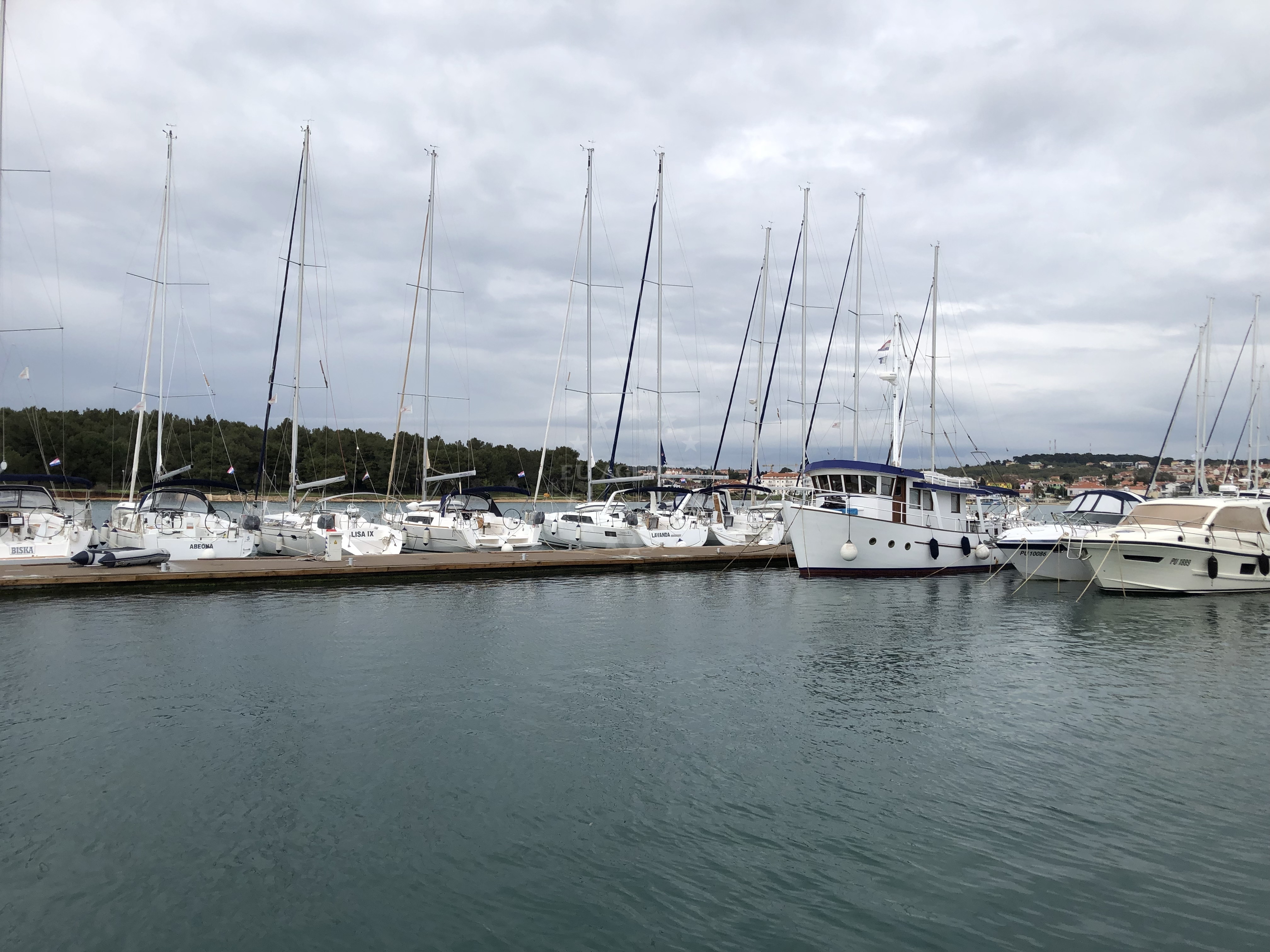 Sheltered bay view from Marina Medulin, Istria, Croatia
