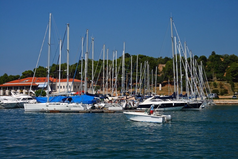 Marina Porec with boats docked