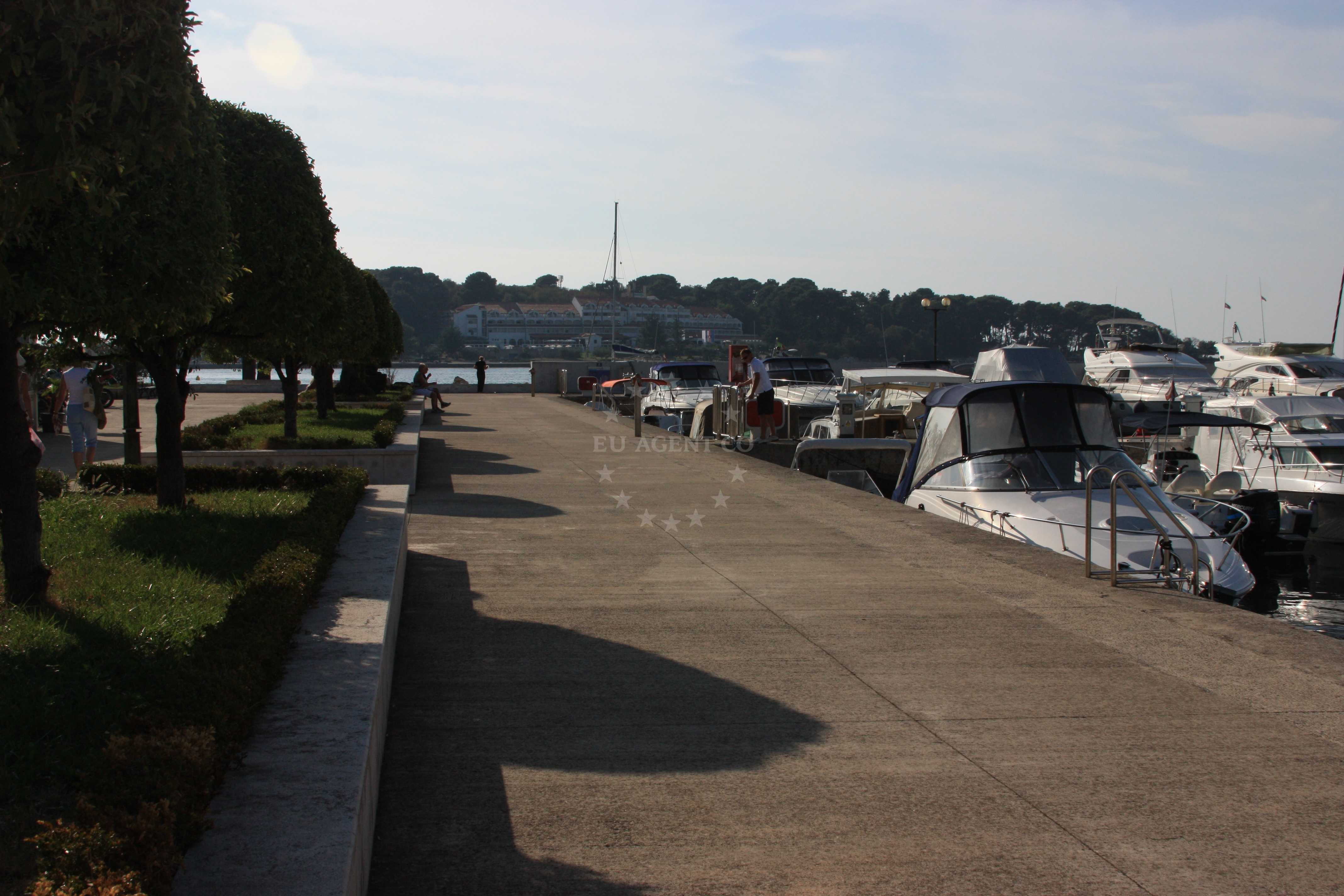 View of Porec town from Marina Porec