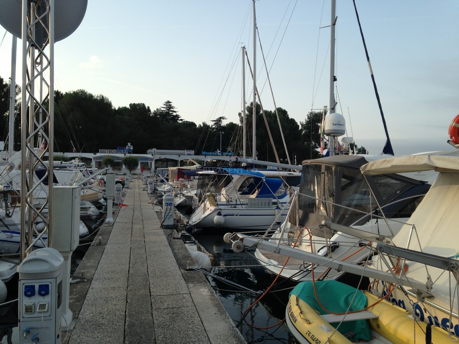 Marina Porec mooring lines and berths