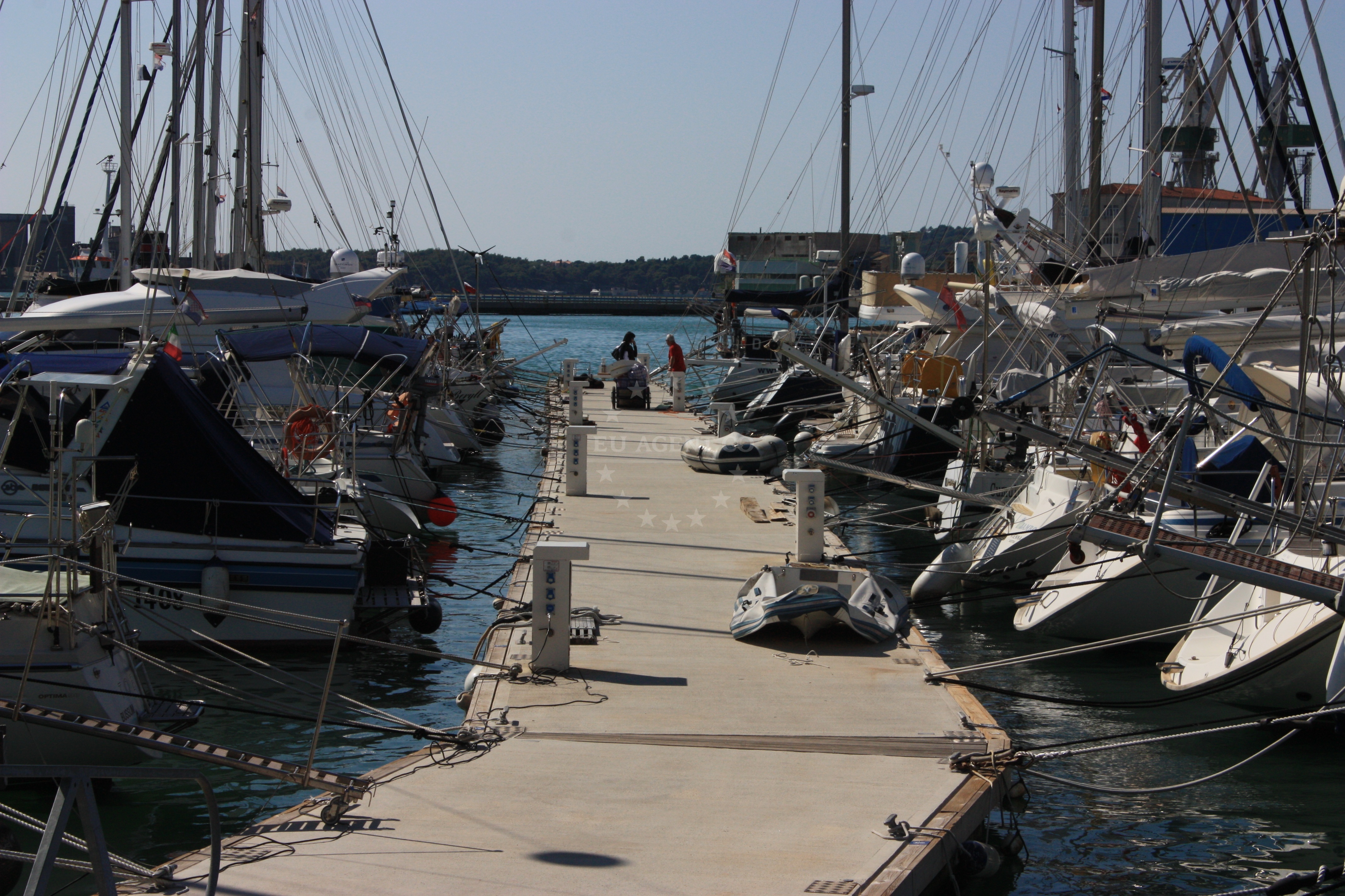 View of Pula from ACI Marina Pula