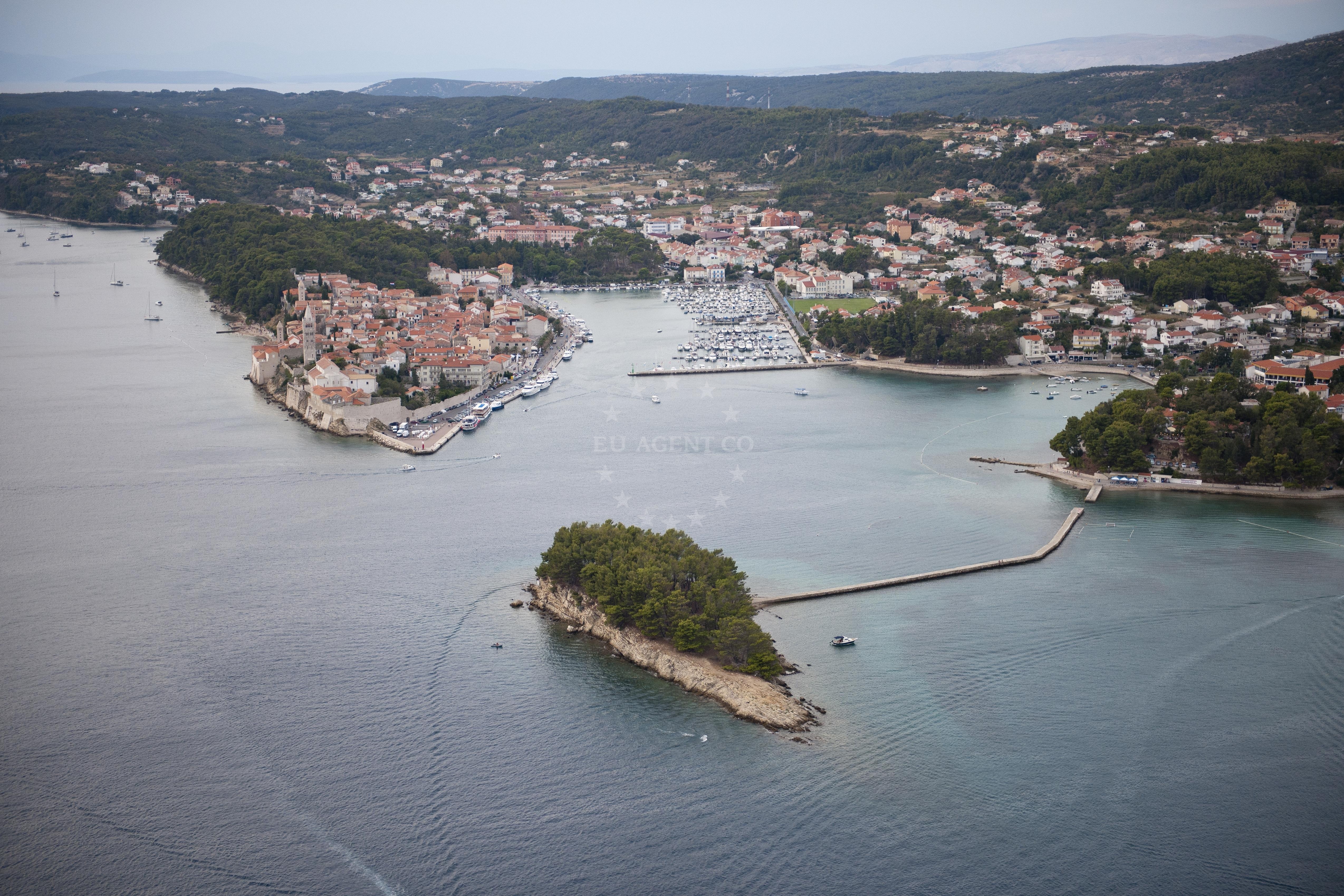 Yachts docked at ACI Marina Rab in Kvarner Bay