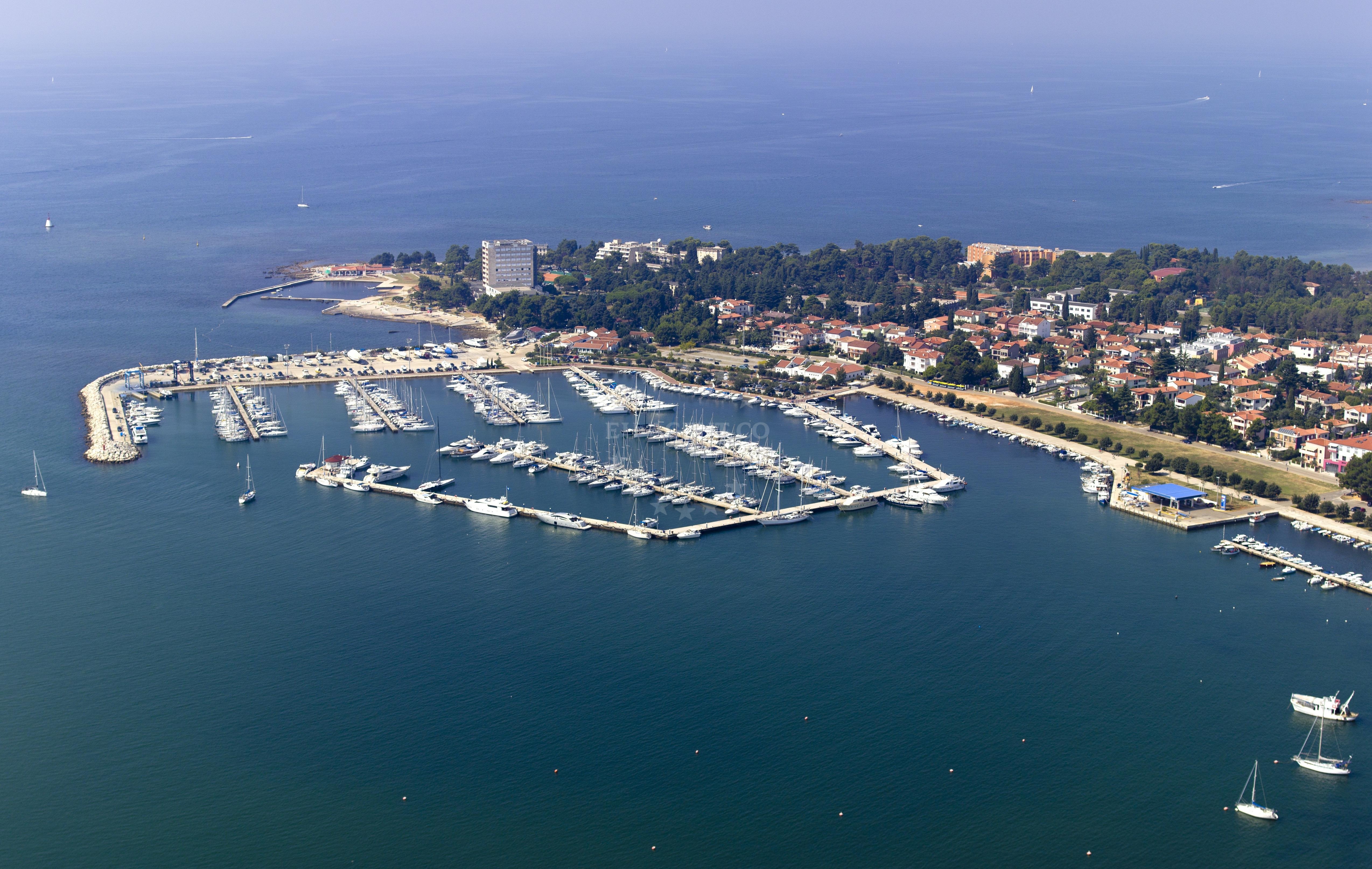 ACI Marina Umag entrance with yachts docked