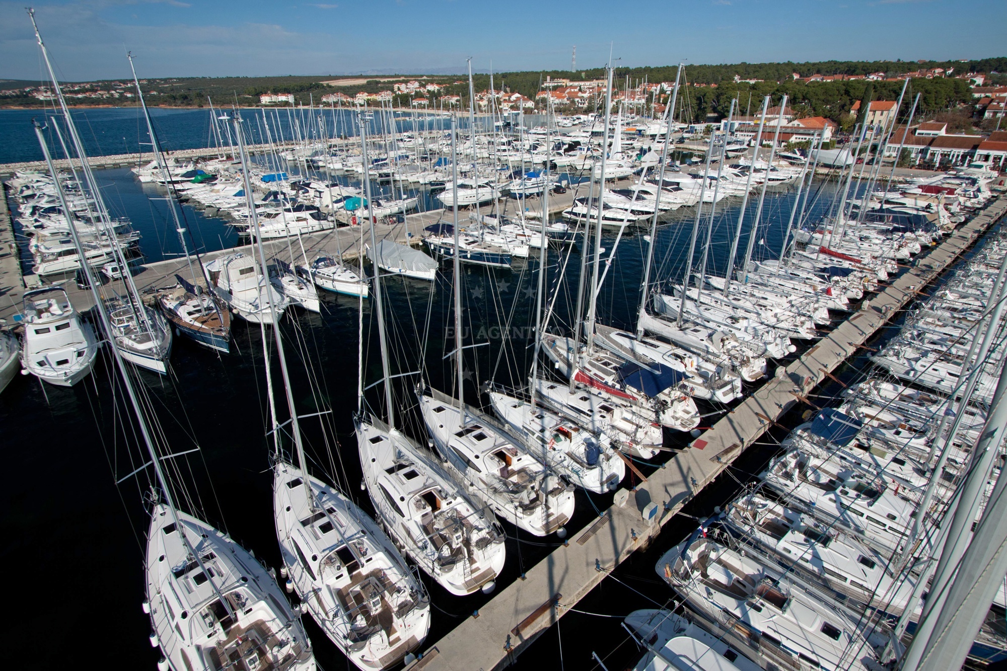 View of Marina Kornati from the Adriatic Sea
