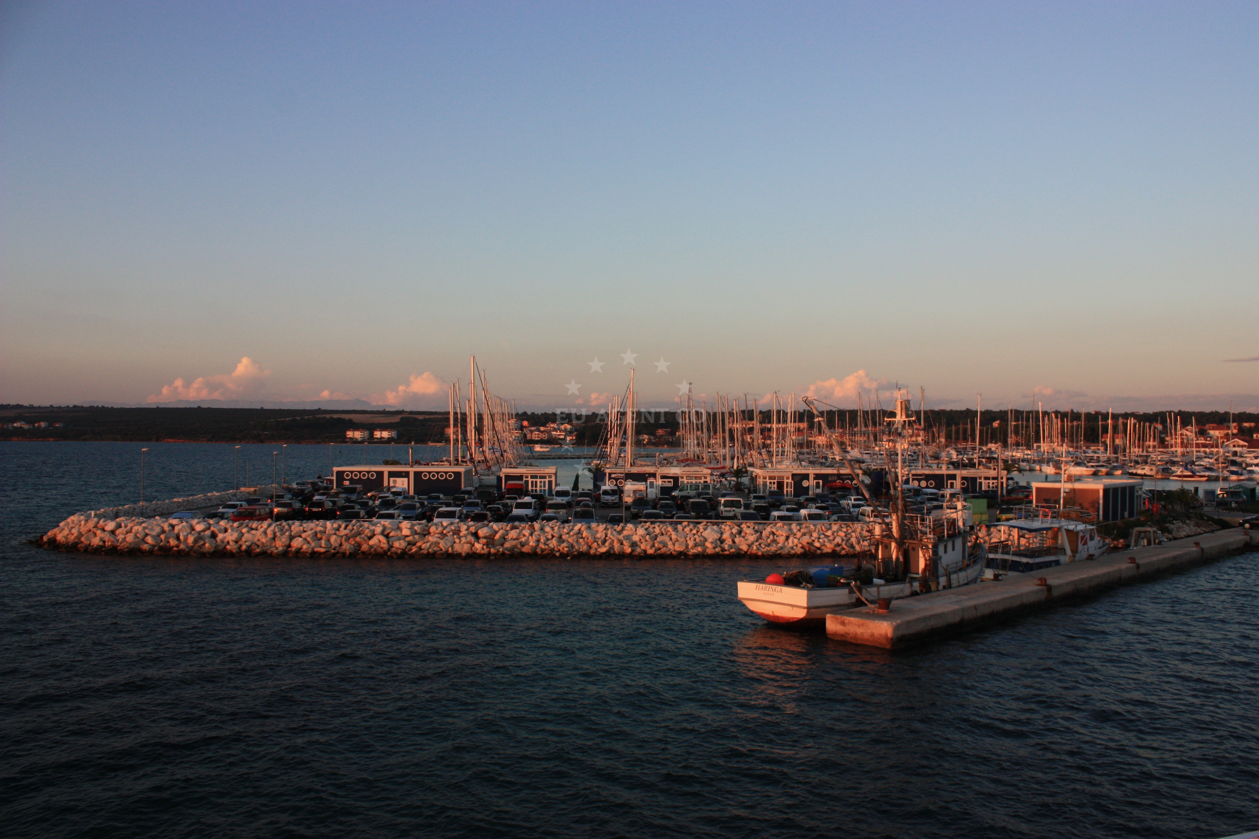 Marina Kornati facilities and surrounding landscape