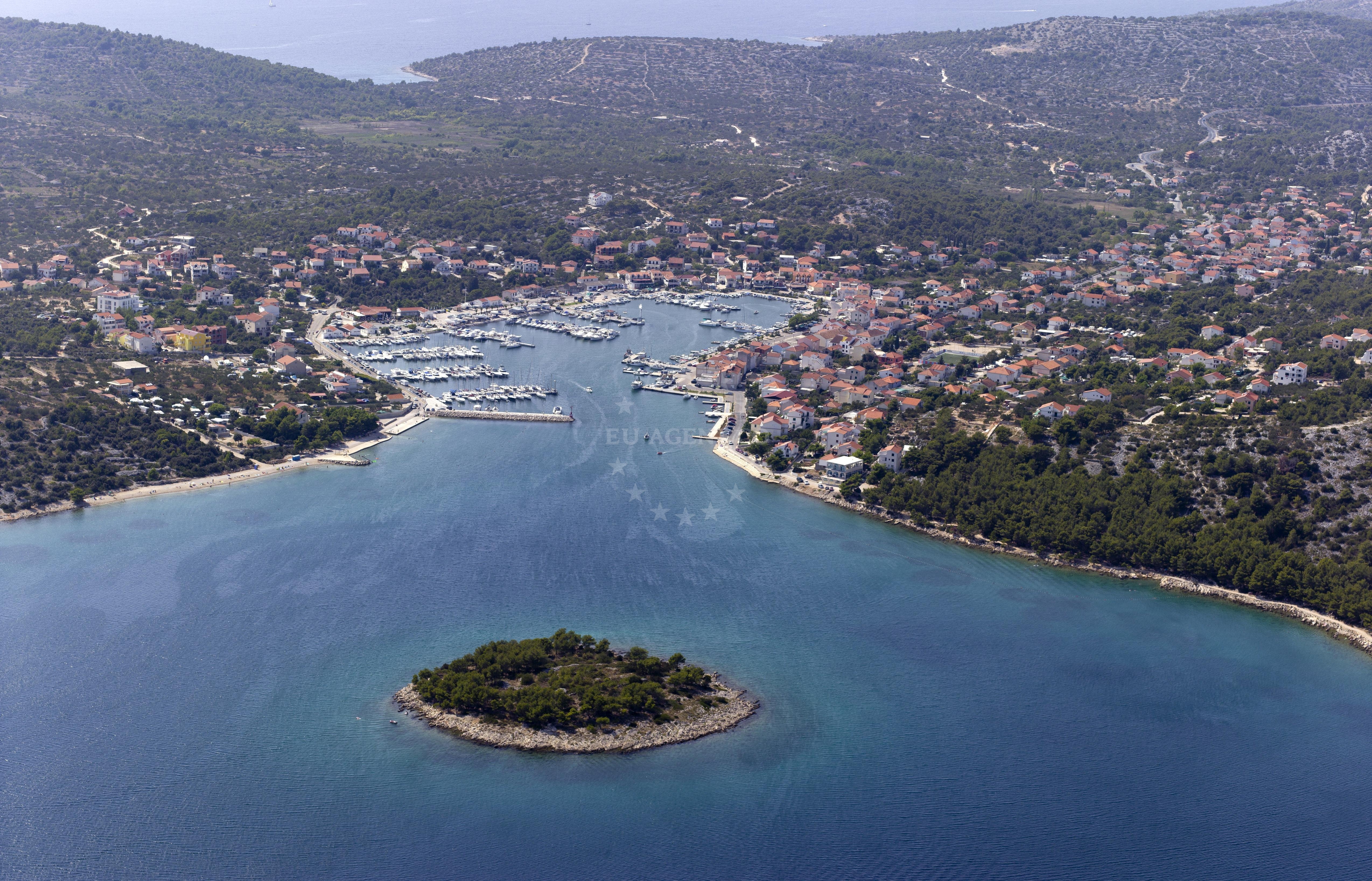 View of the Adriatic Sea from ACI Marina Jezera, Murter, Croatia