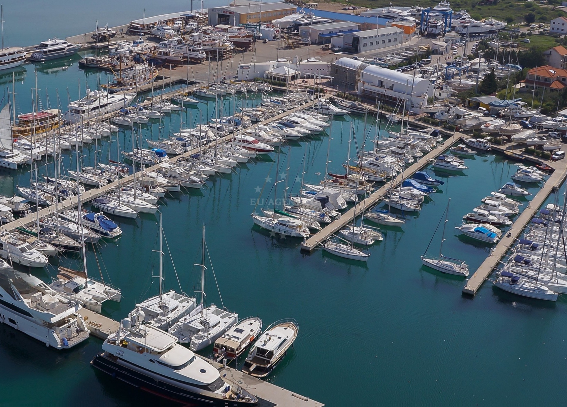 Breakwater at Marina Betina, North Dalmatia