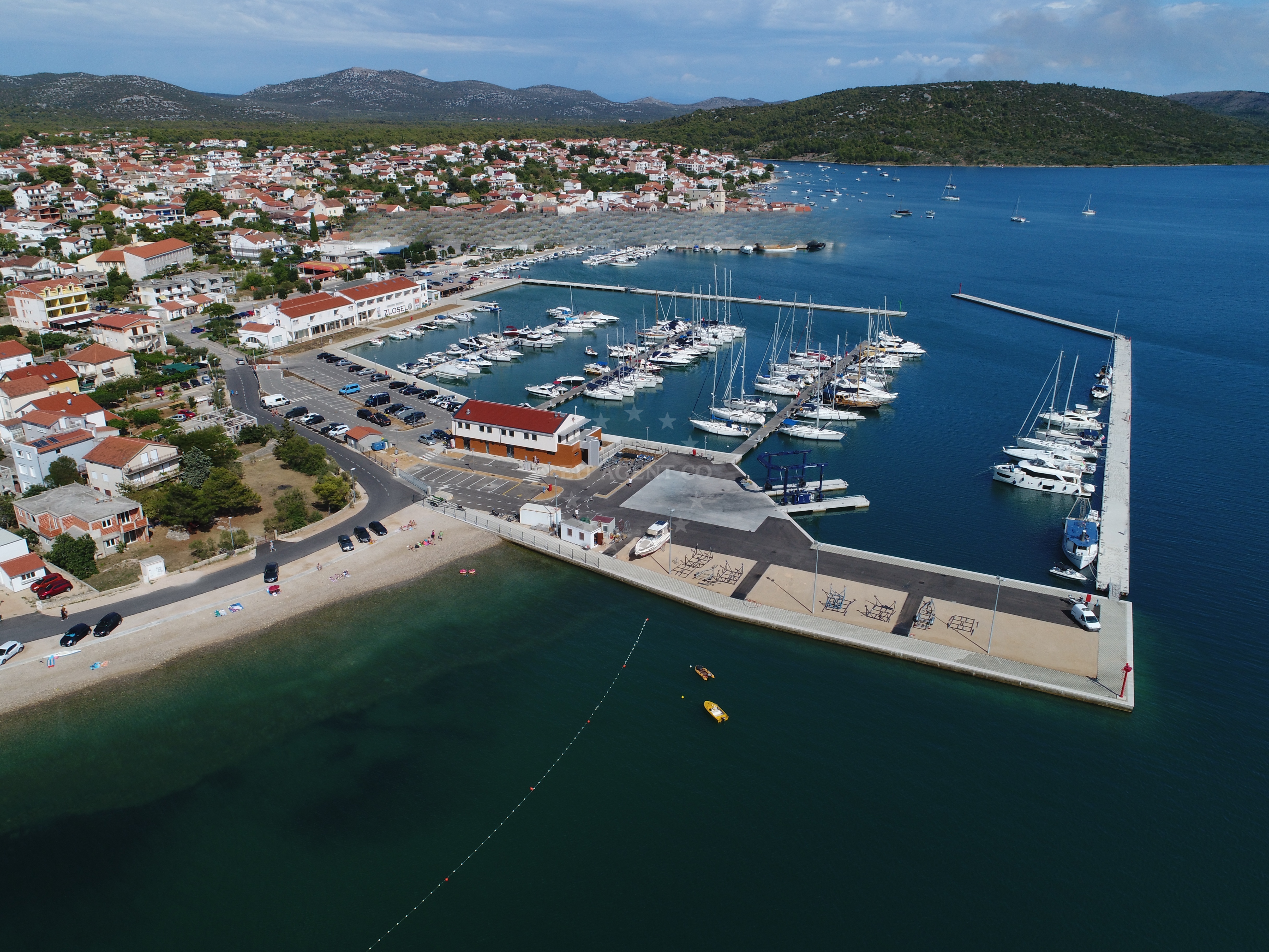 Marina Pirovac in North Dalmatia, Croatia with yachts docked