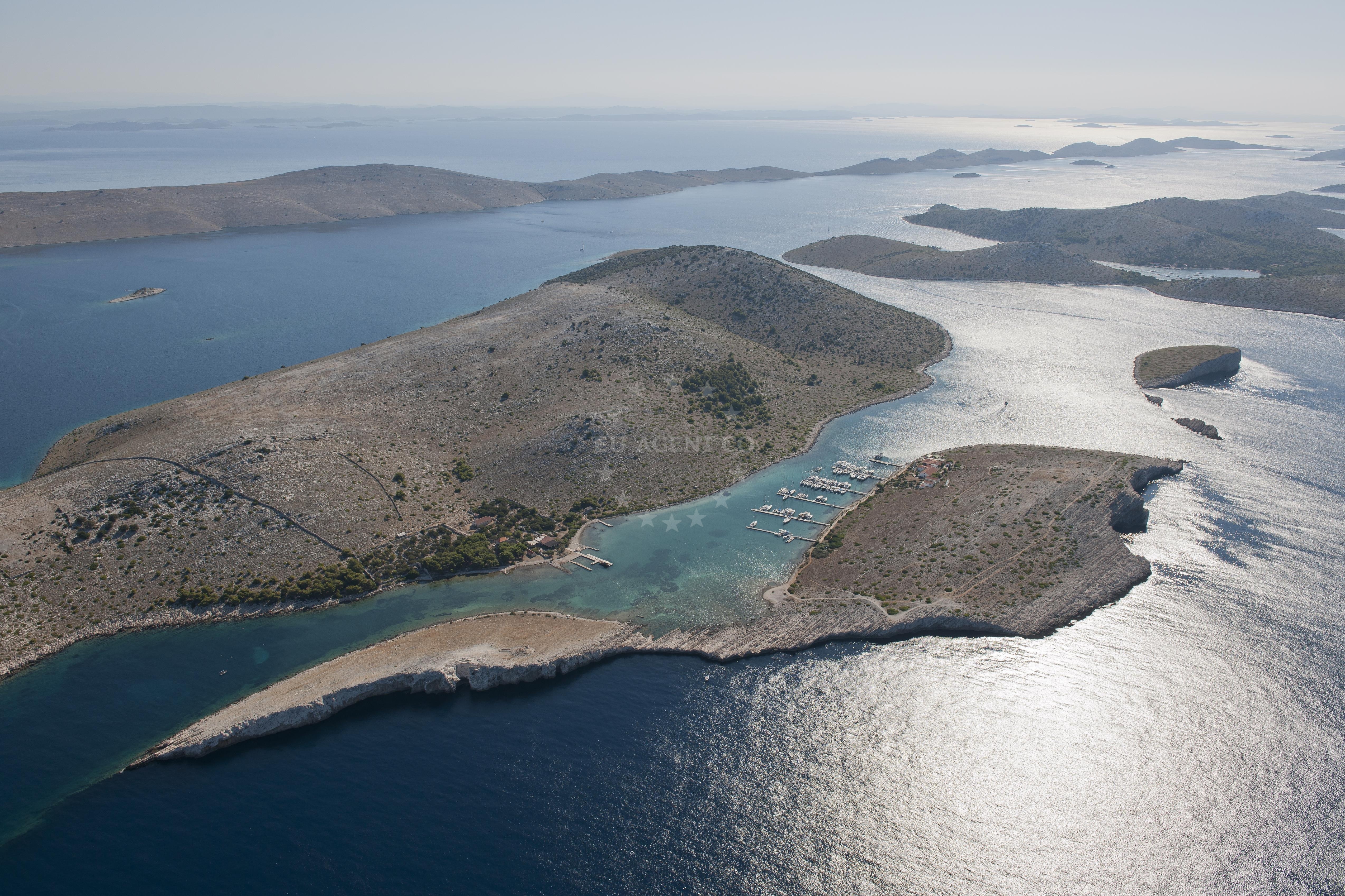 Kornati National Park view from ACI Marina Piskera