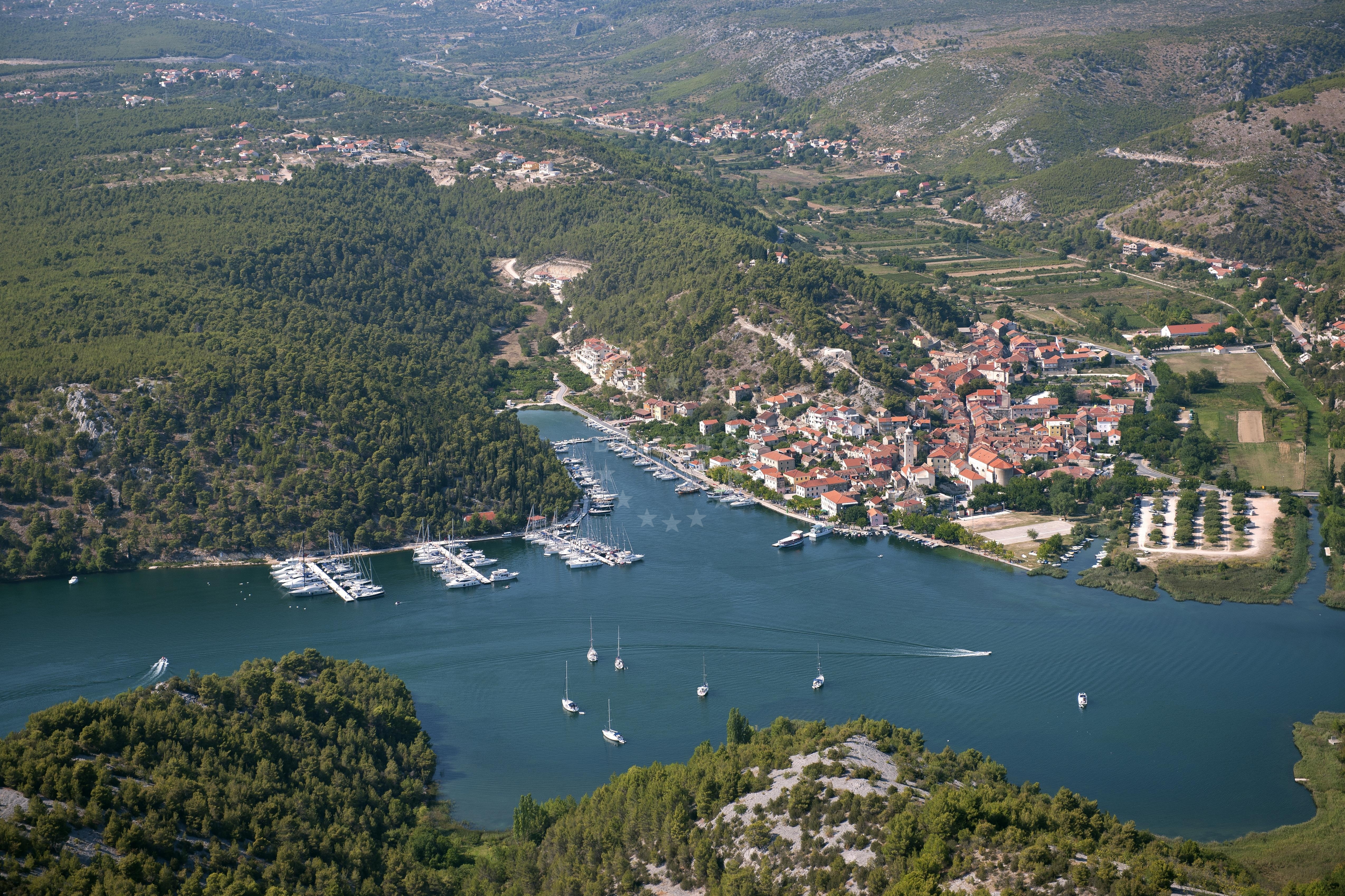 ACI Marina Skradin on Krk River with yachts berthed