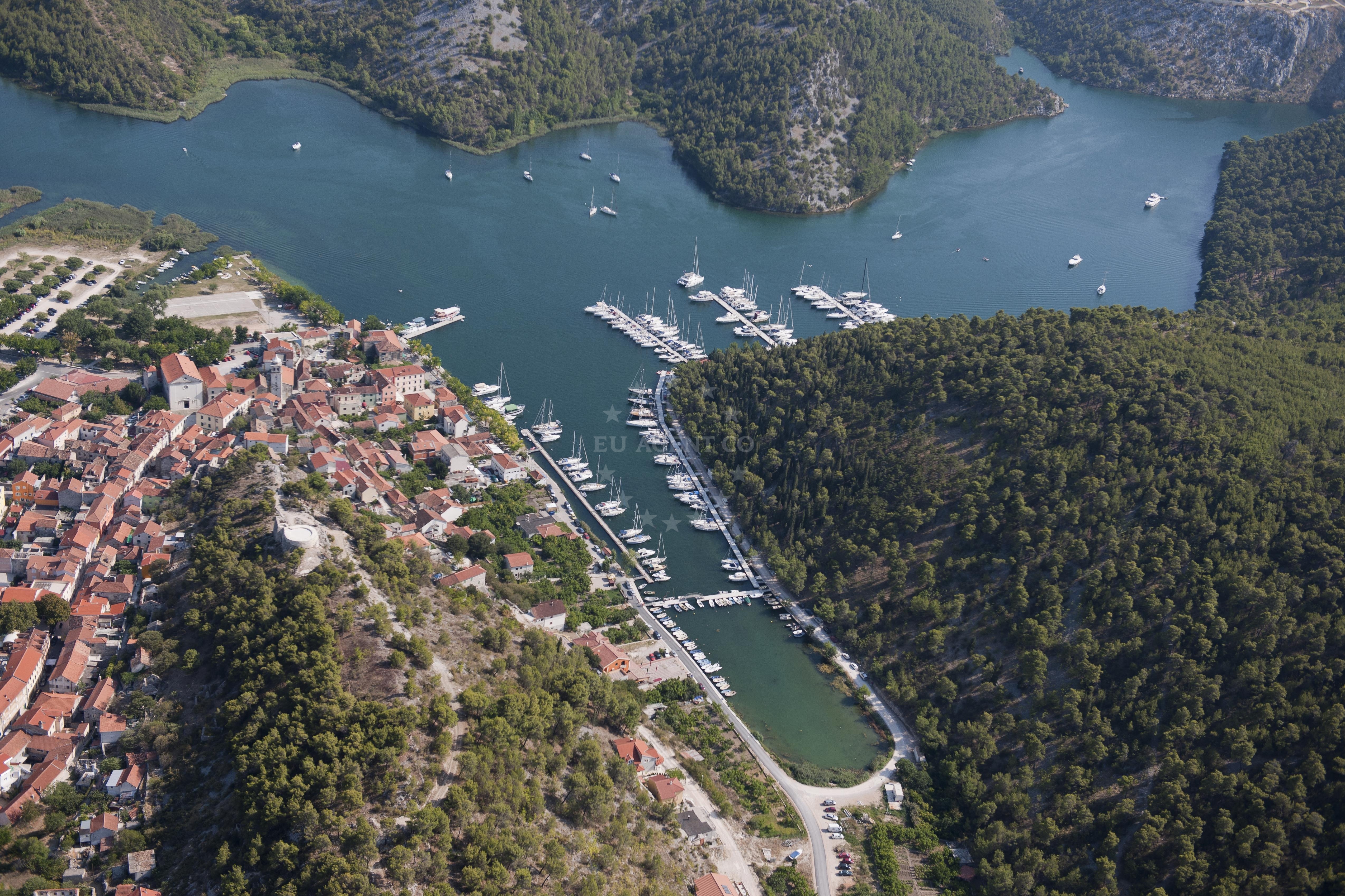 View of Krka National Park from marina