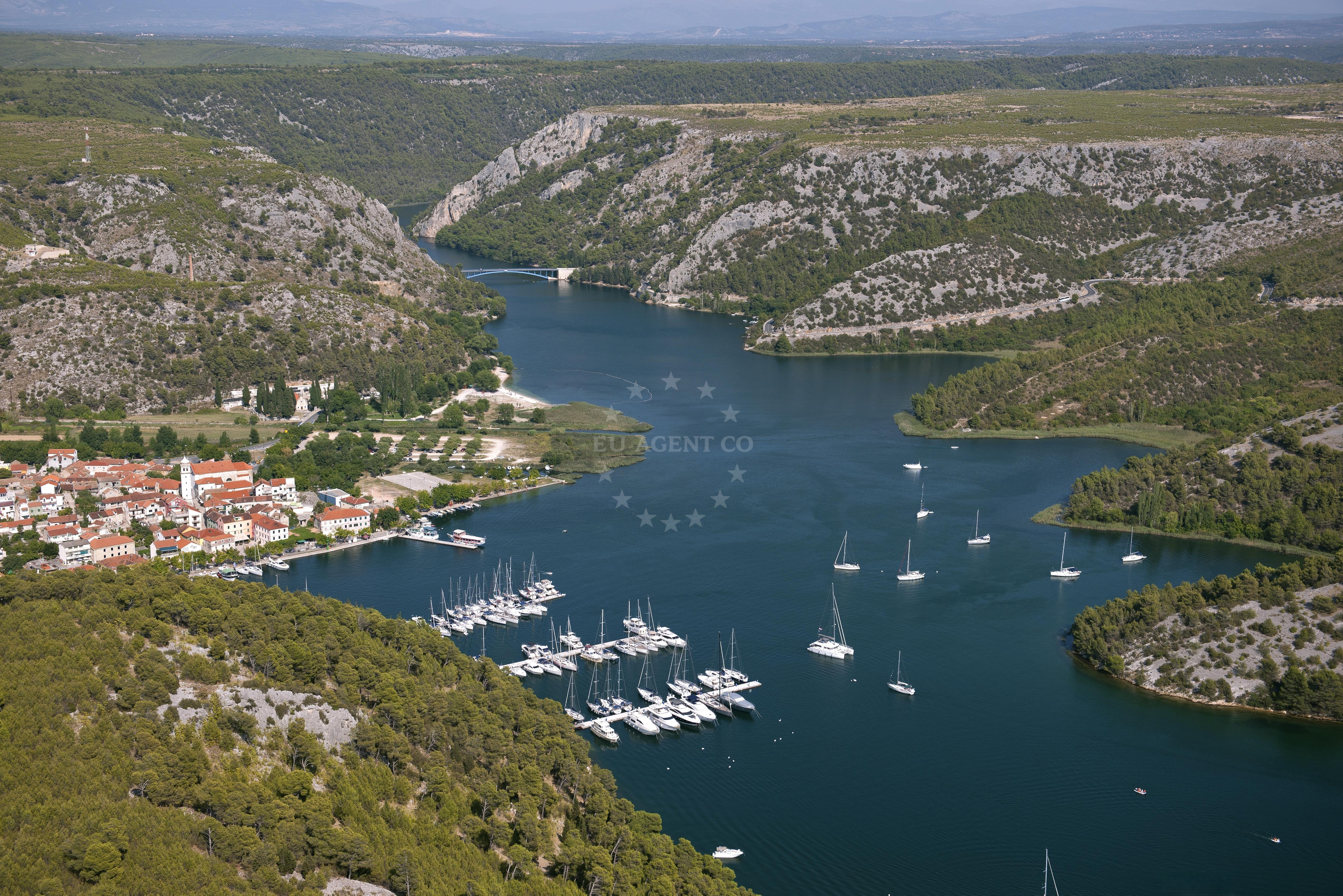 Yachts moored at ACI Marina Skradin
