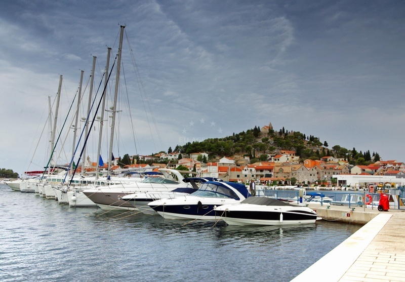 View of Tribunj village from Marina Tribunj, Croatia
