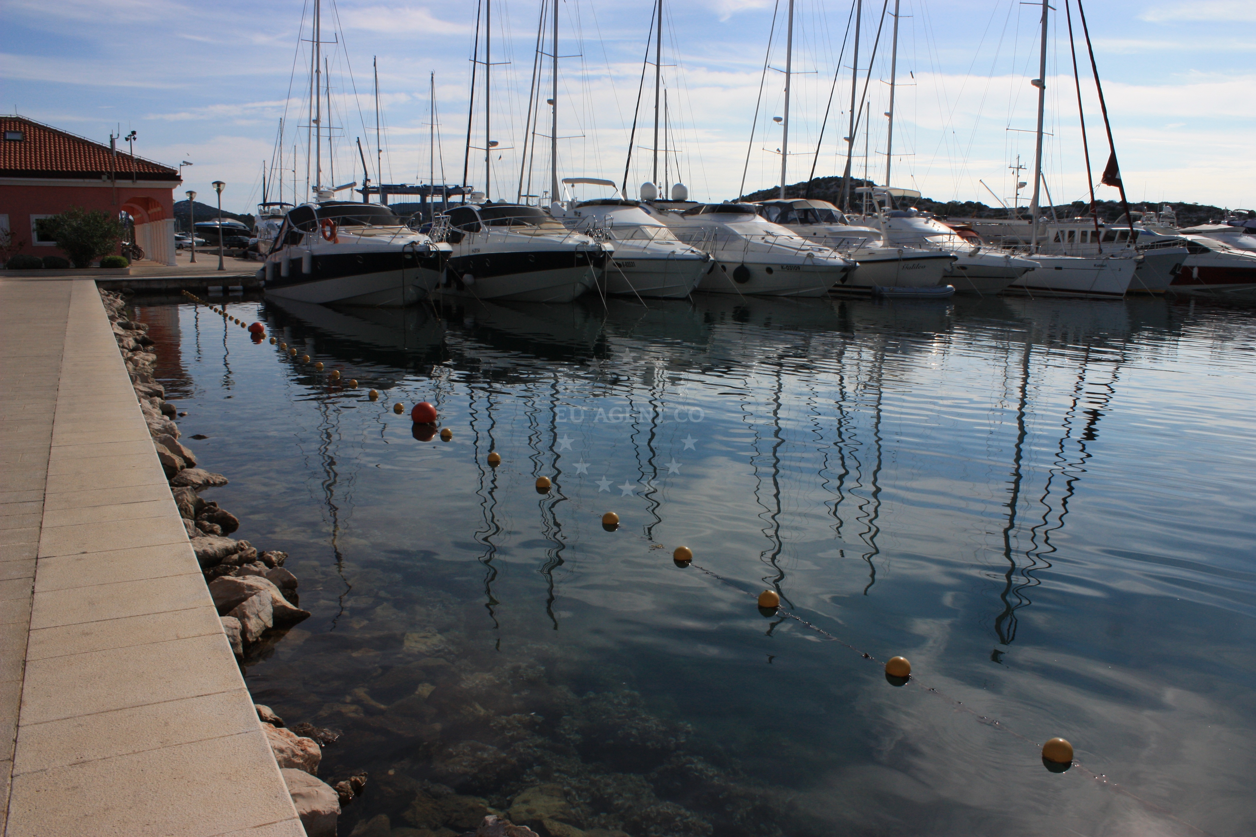 Yacht berths at Marina Tribunj, North Dalmatia
