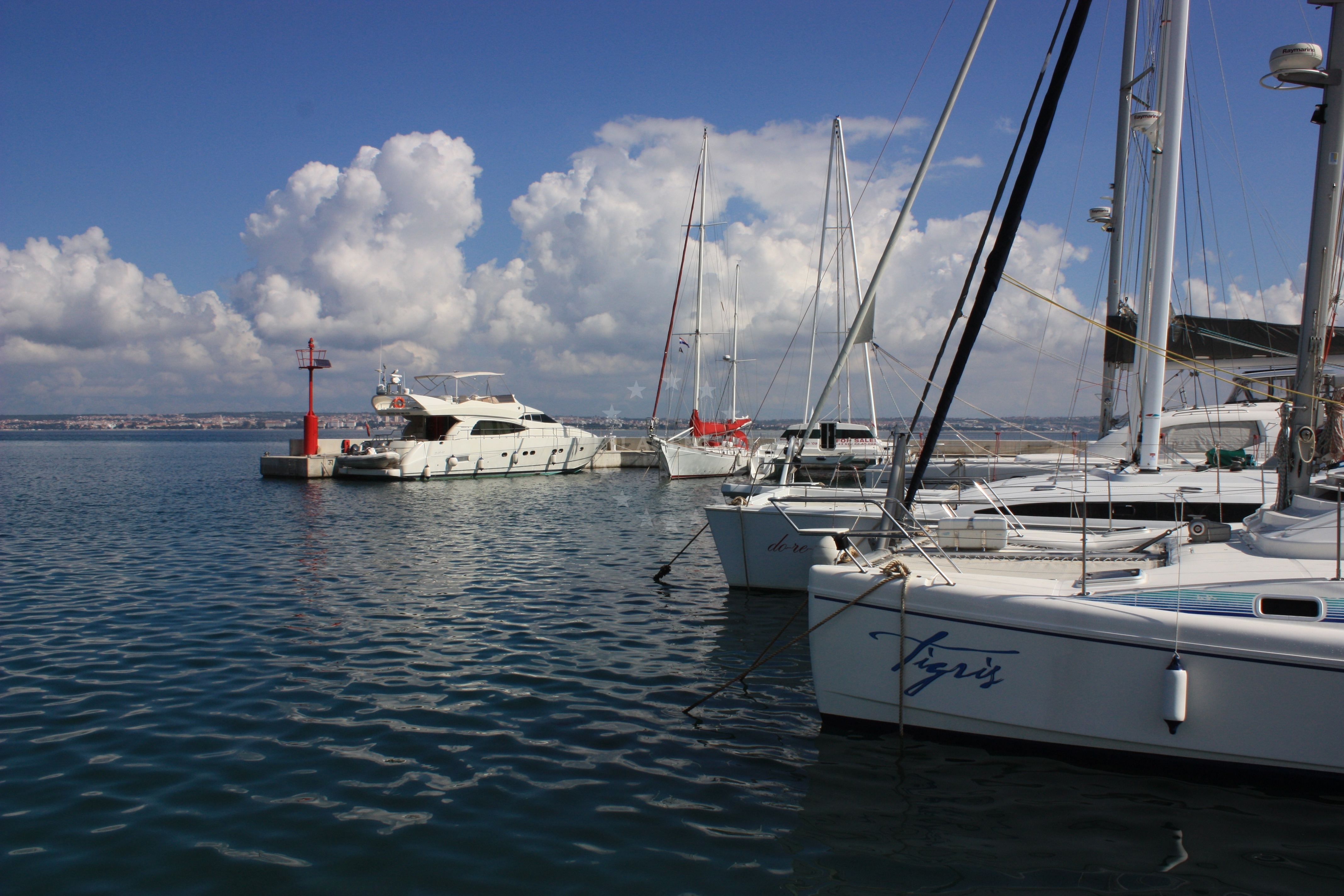 Ferry dock at Marina Preko connecting to Zadar on the mainland