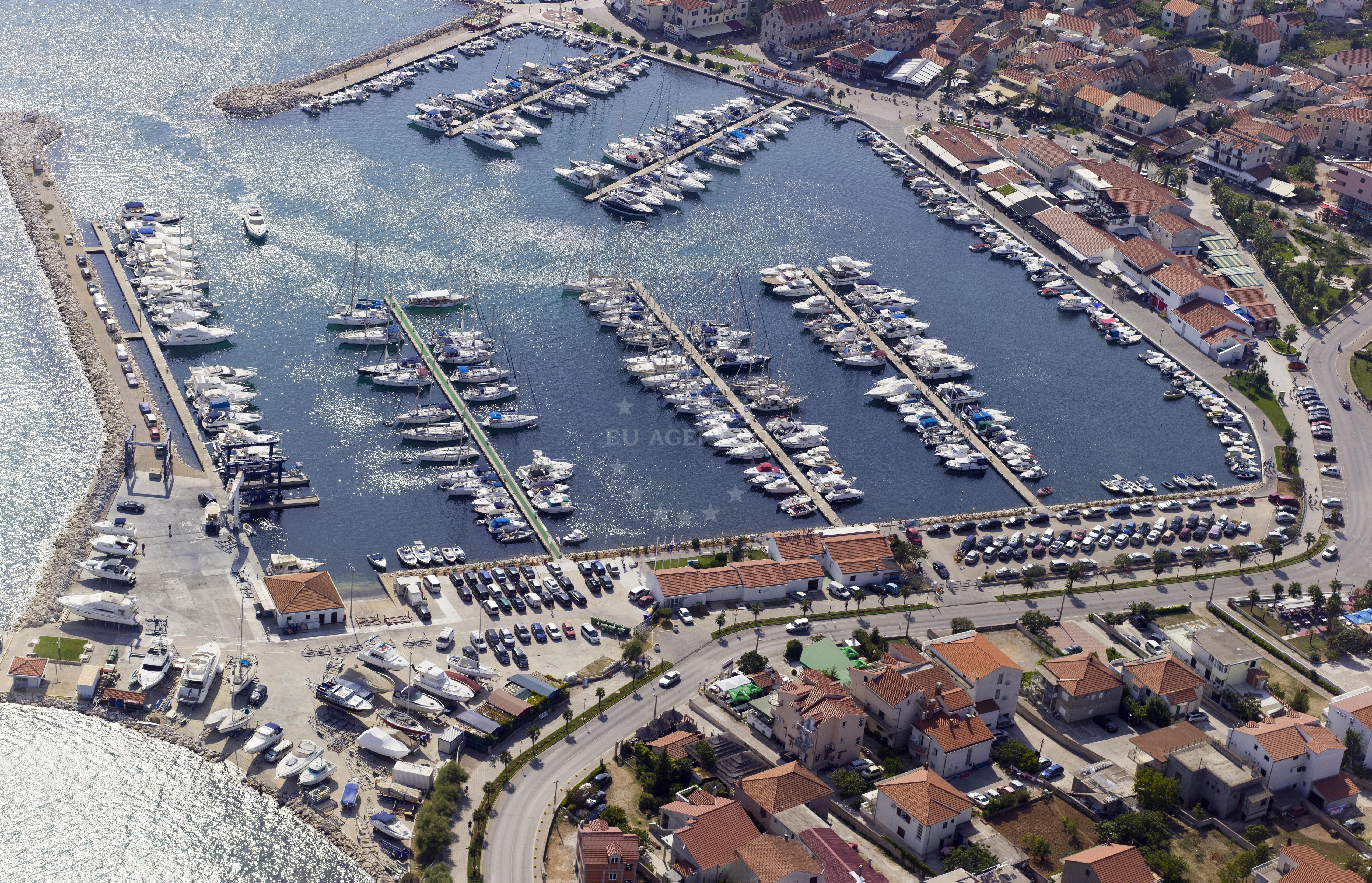View of Vodice harbour from ACI Marina