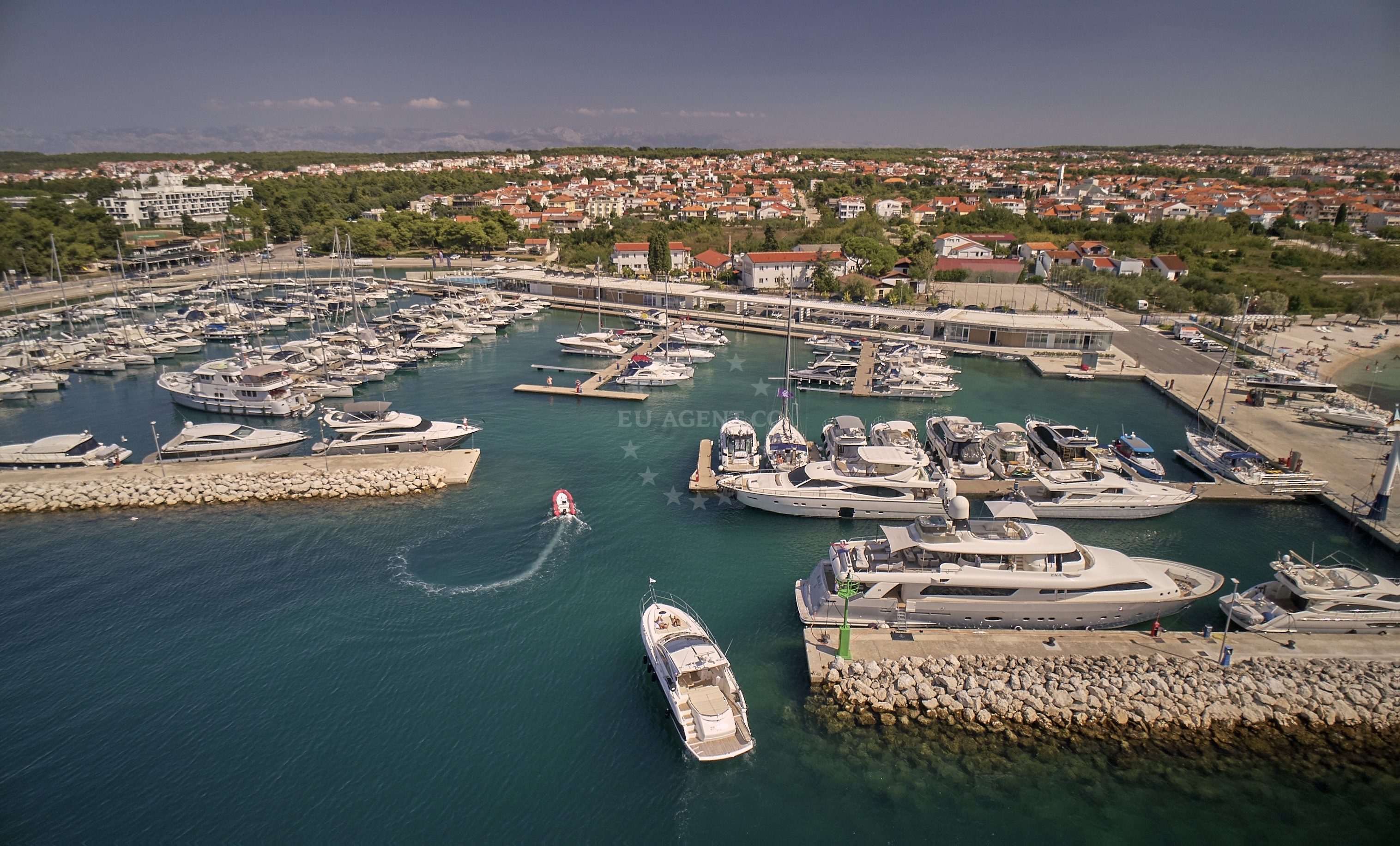 Forty Bar and pool at D-Marin Borik marina in Zadar
