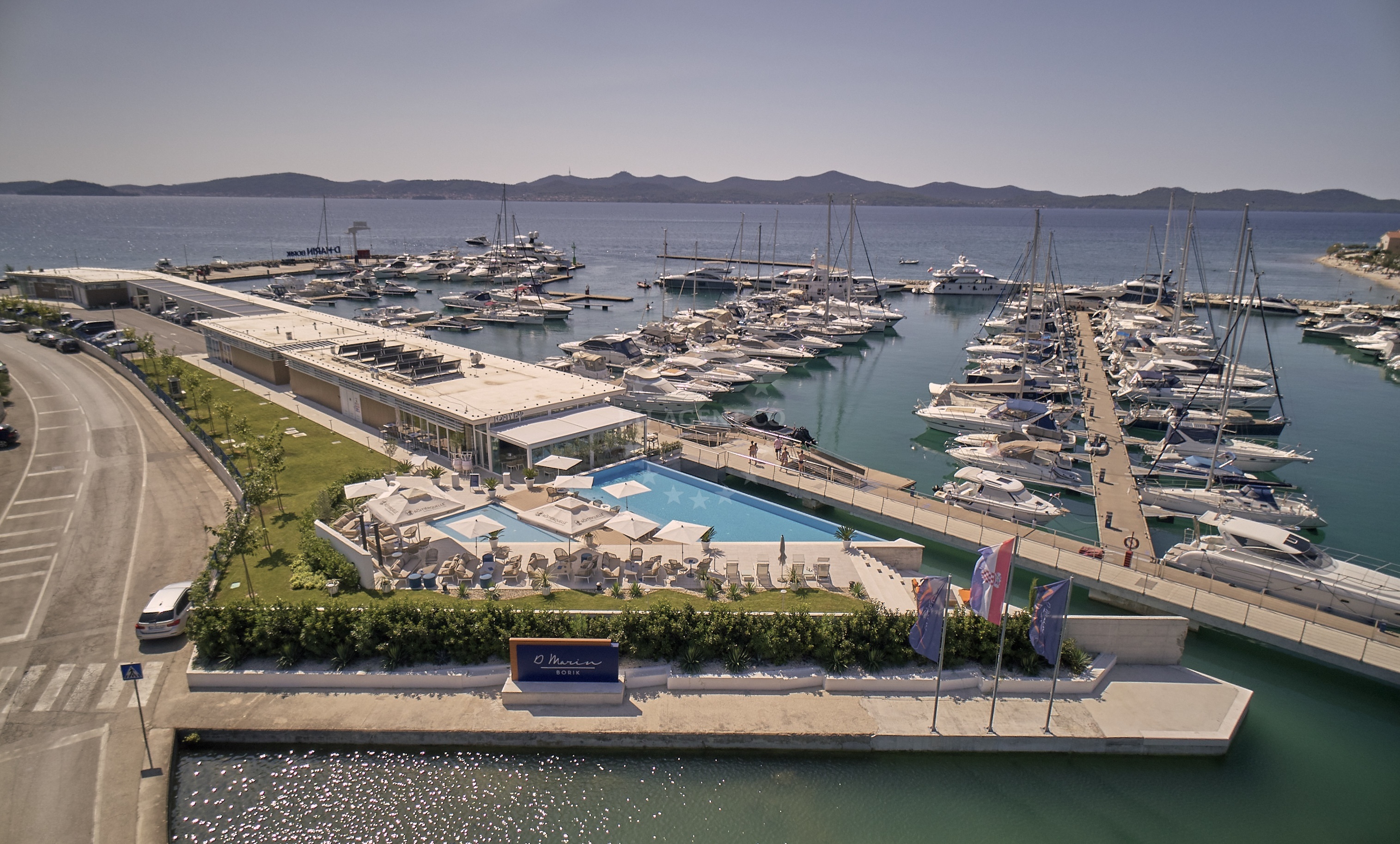 D-Marin Borik marina in Zadar with scenic coastal backdrop