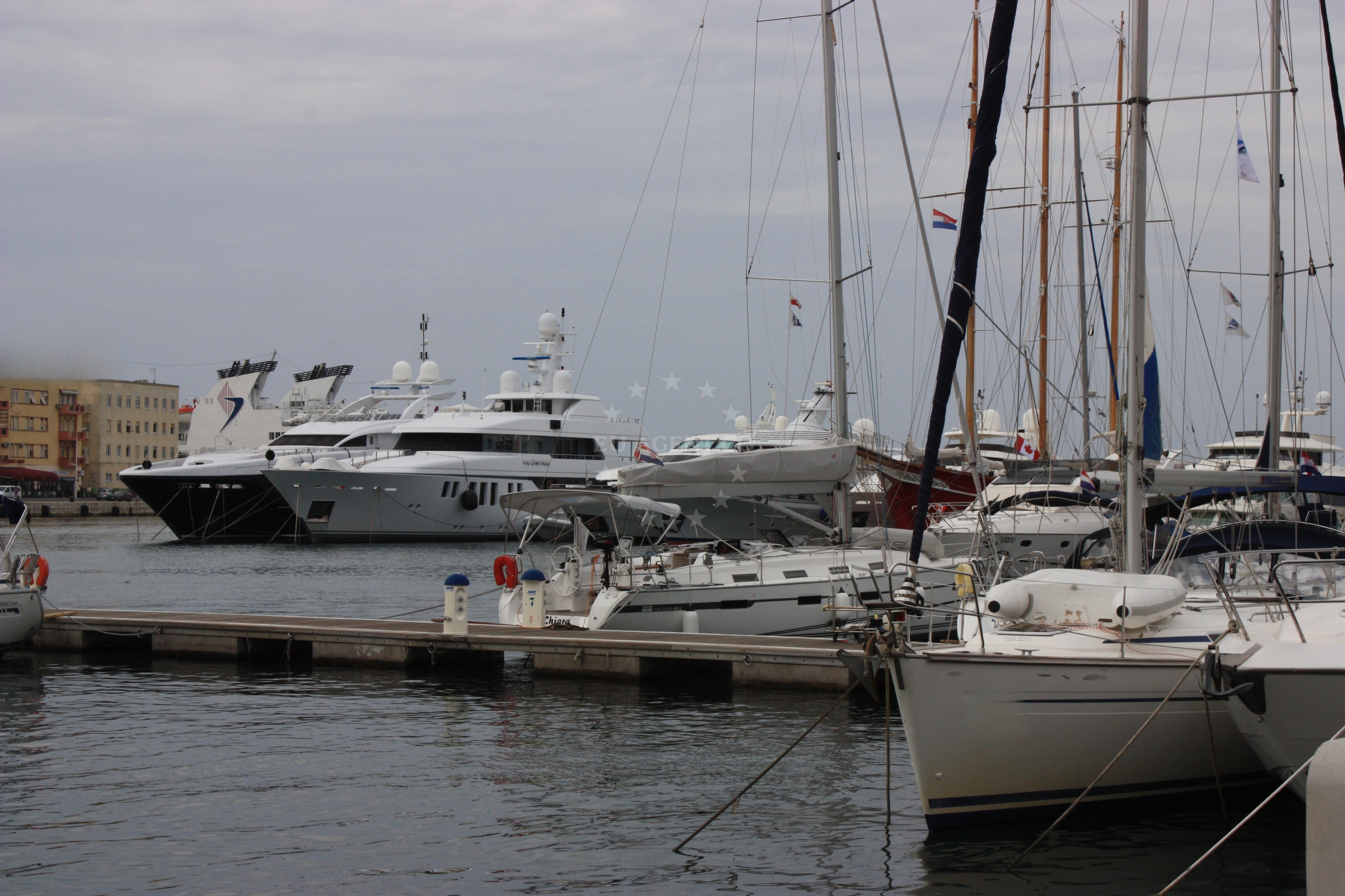Berth view at Marina Zadar near Zadar Airport
