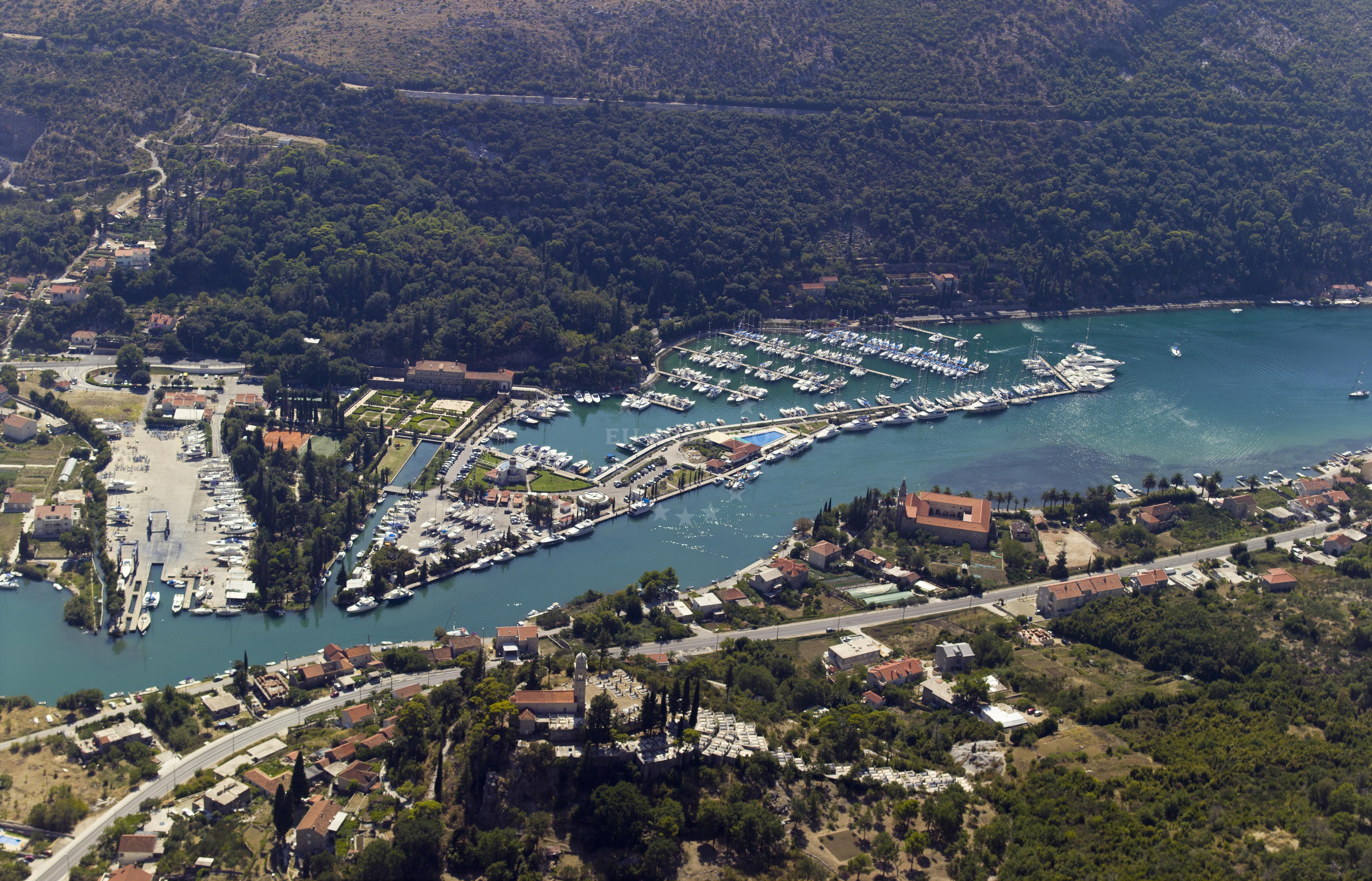 Marina berths and fuel station at ACI Marina Dubrovnik