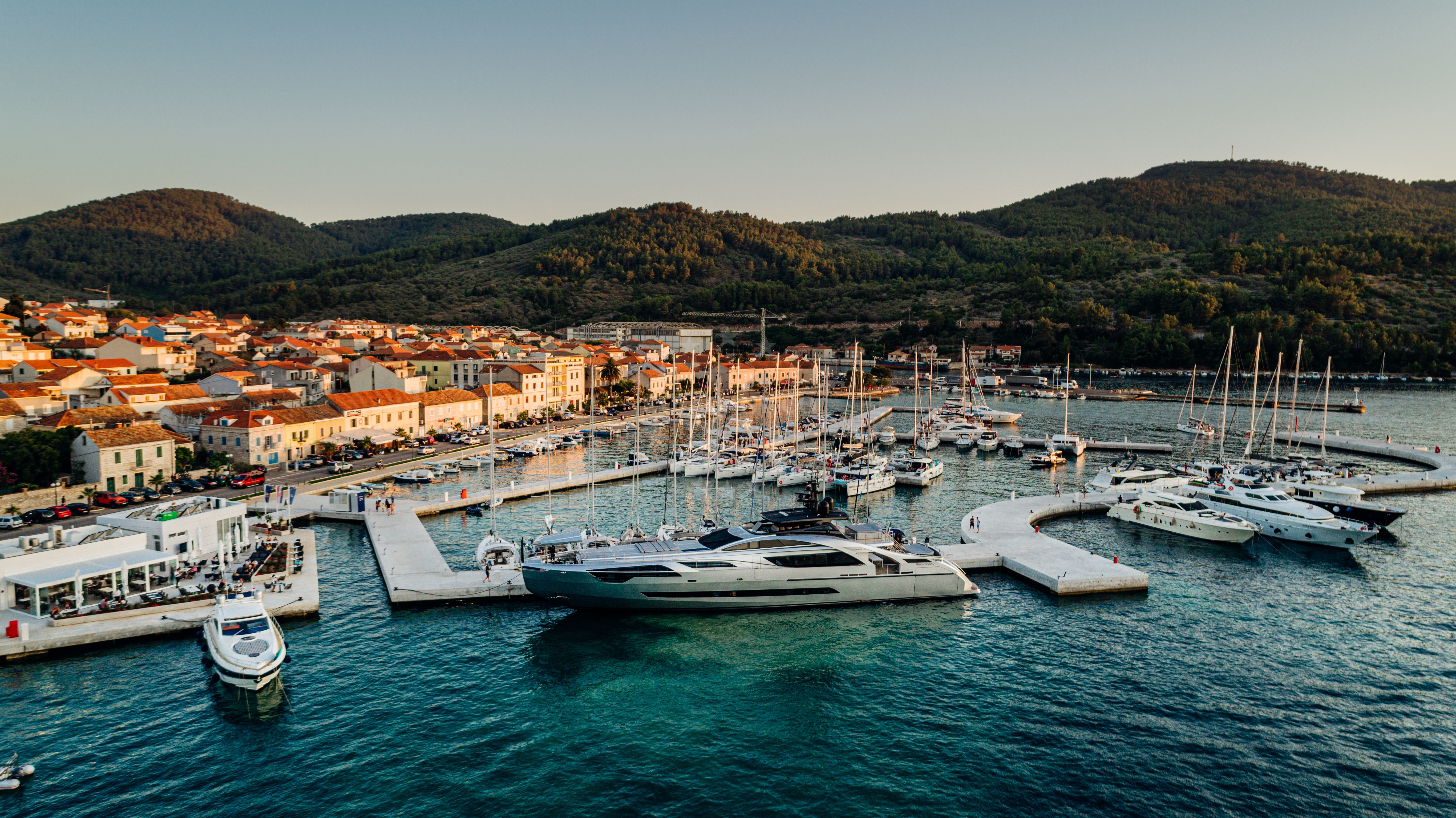Yachts at Marina Korkyra, Korčula