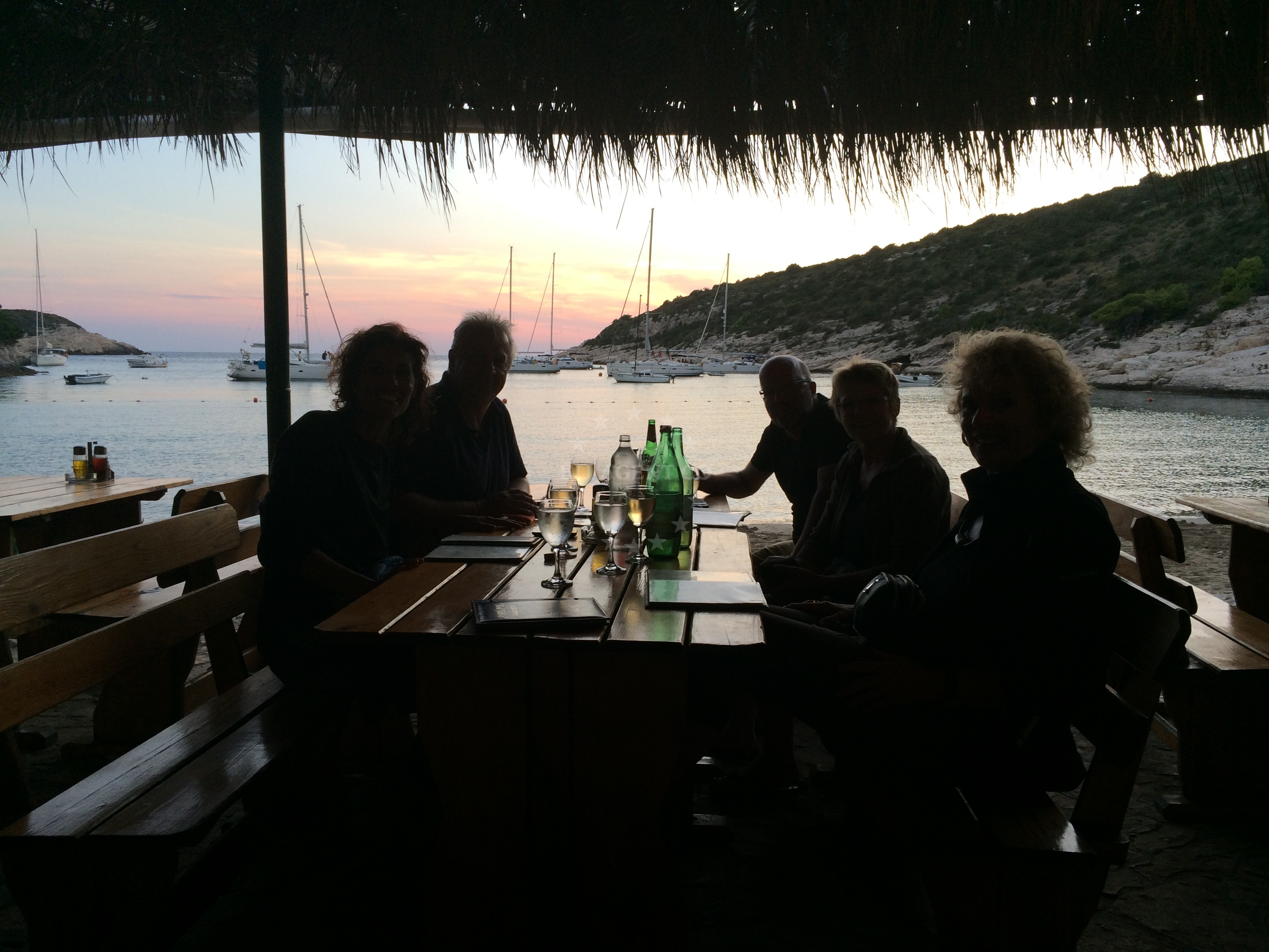 Restoran Kod Jakse on Bisevo Island, Central Dalmatia, Croatia: beachfront seafood restaurant with Adriatic Sea views