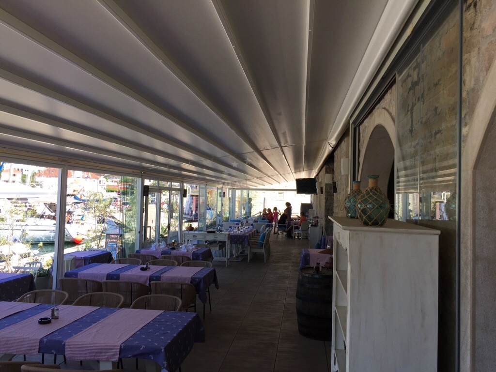 Winter garden of Navigare Restaurant, Milna, Brac