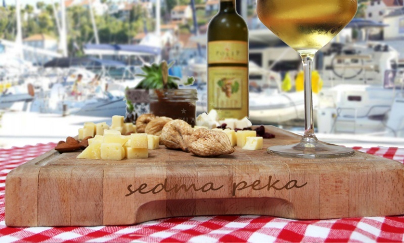 Osteria Bretia restaurant in Milna, Brac, Croatia, with views of the Adriatic Sea