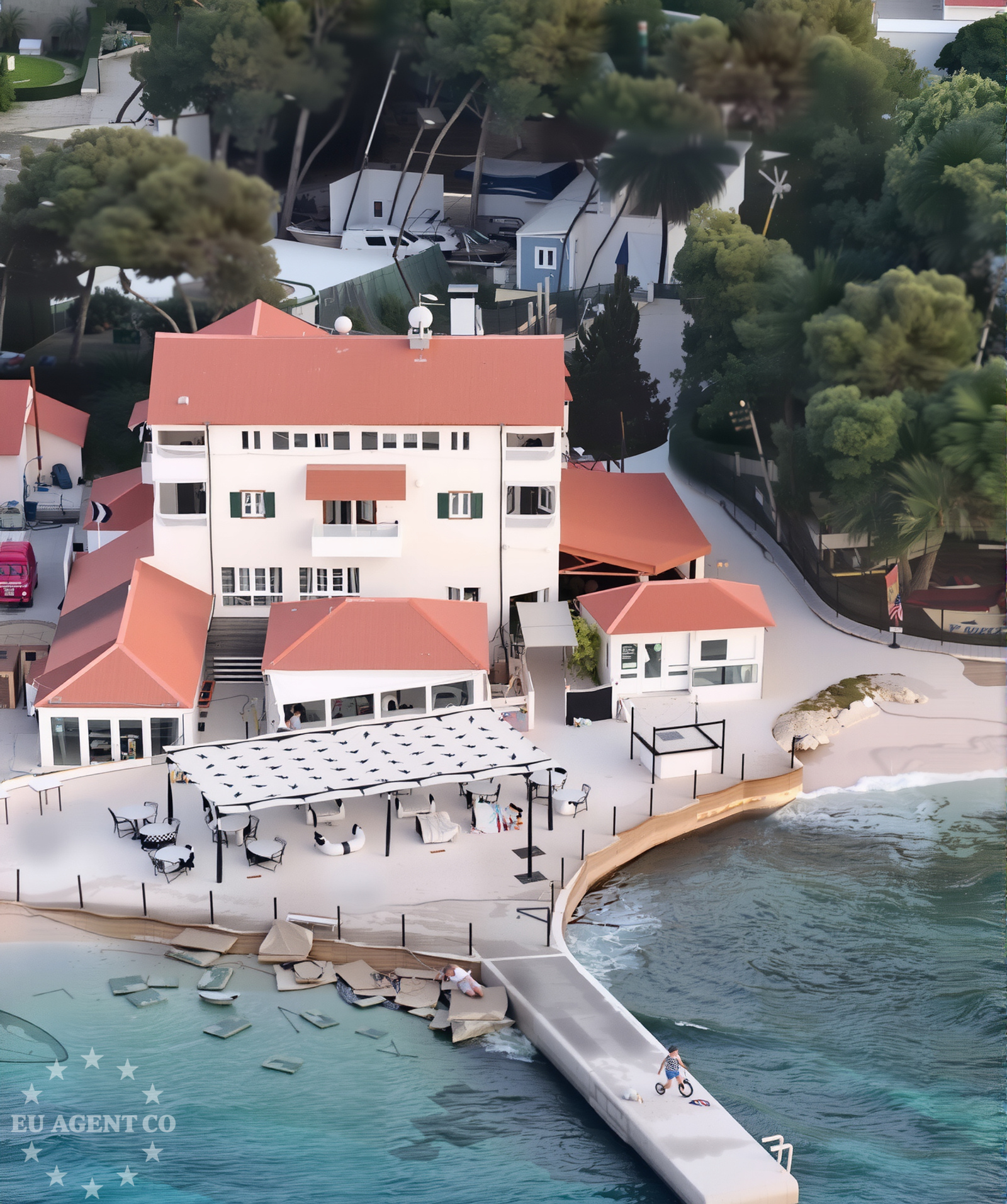 Restaurant in Postira, Brac, overlooking the Adriatic Sea