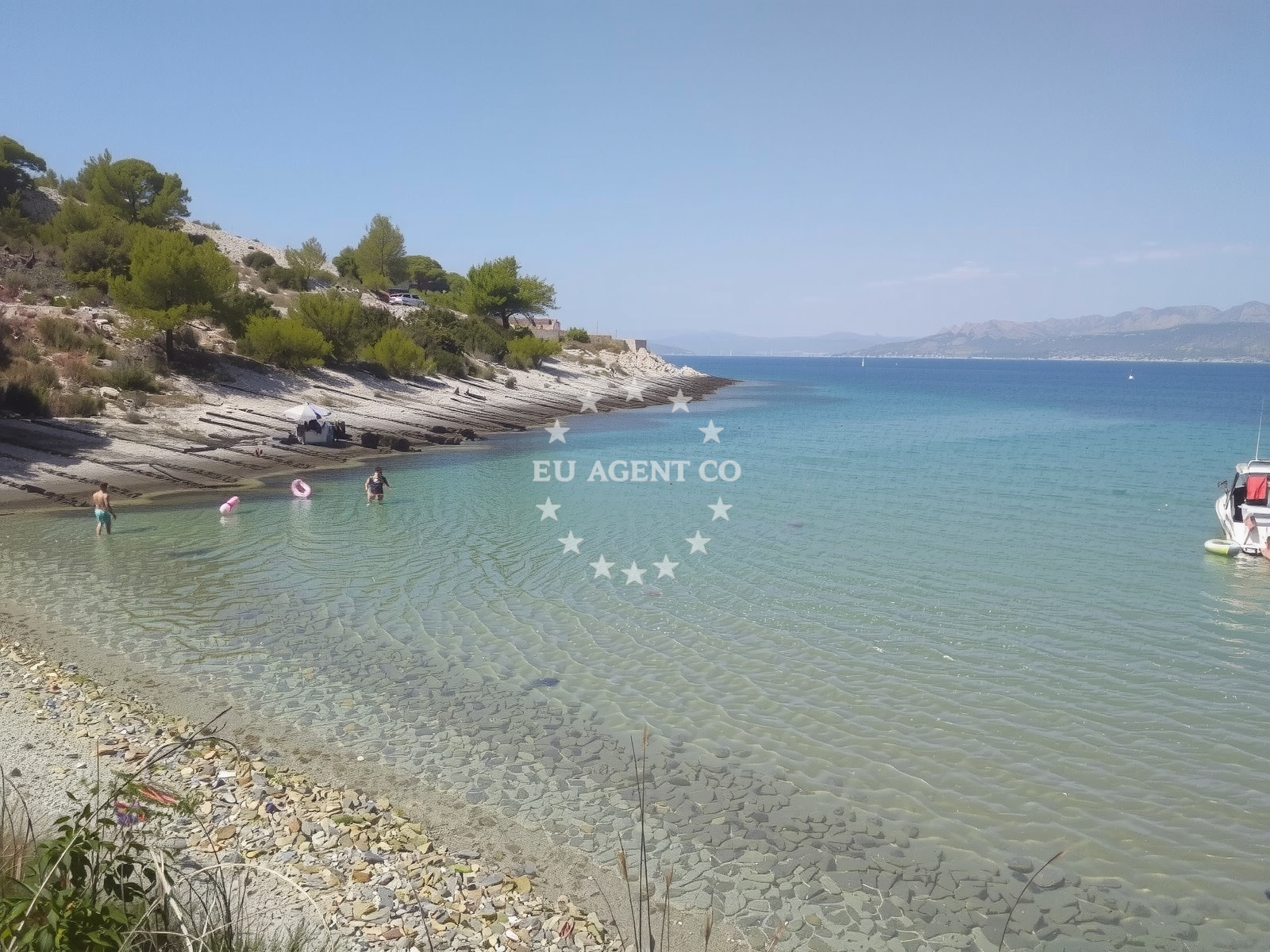Lovrečina beach near Postira restaurant, Brac