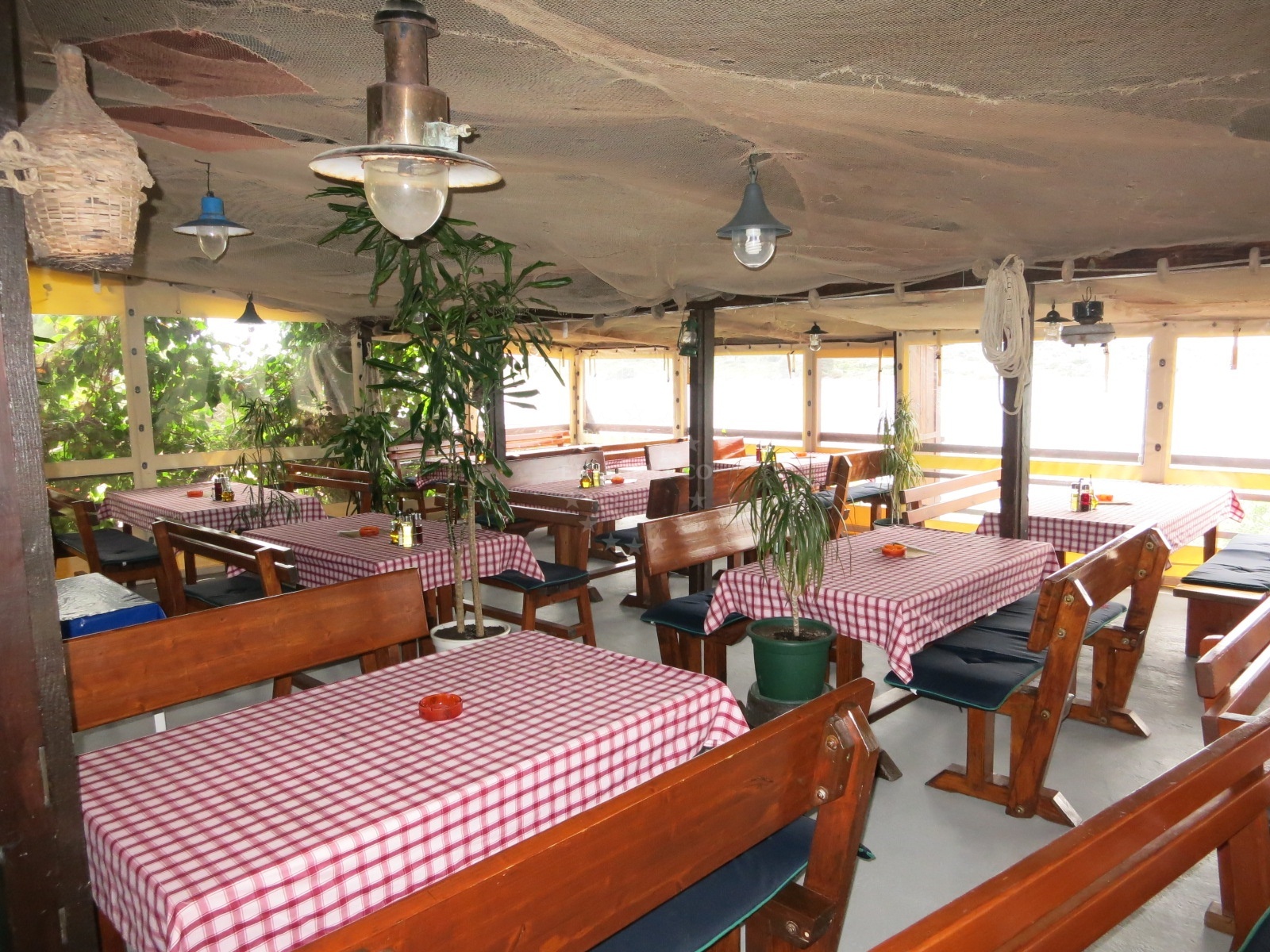 Grilled seafood and meat dishes on display at Konoba Duga Diango