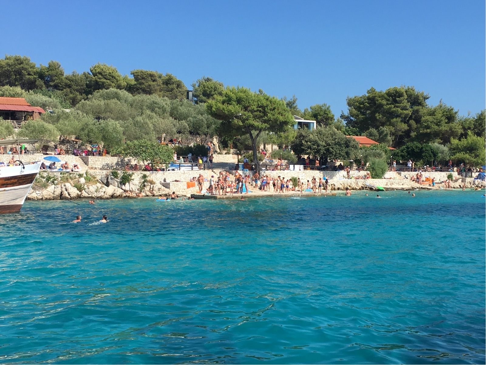 Restaurant grounds with view of Ciovo Island and the Adriatic
