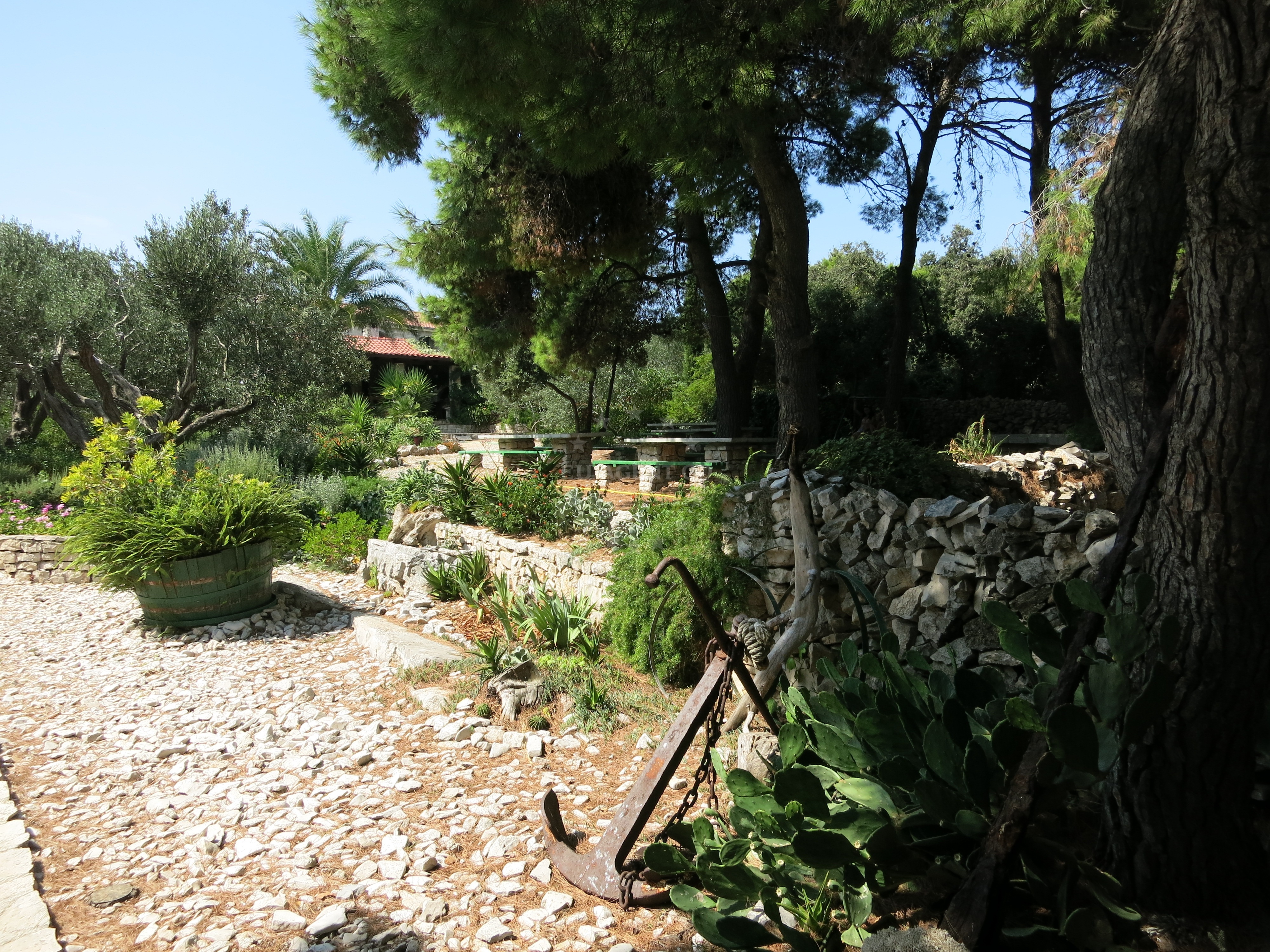 Outdoor seating area at Konoba Krknjasi, Drvenik Veli, Croatia