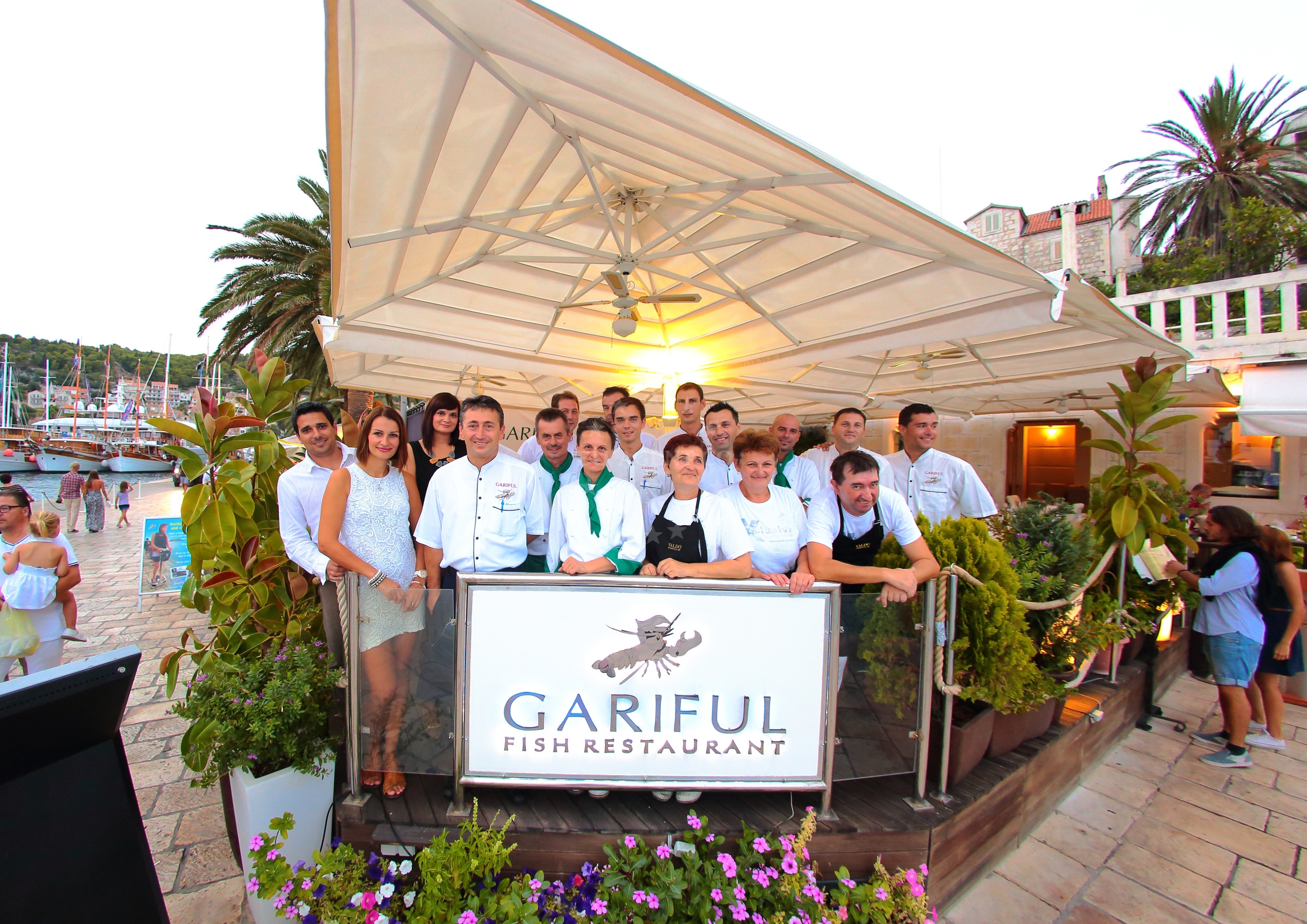 Gariful Restaurant waterfront view with Pakleni Islands