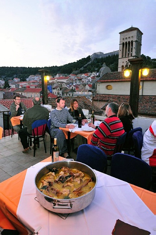 Fresh seafood platter at Luviji Restaurant, Hvar