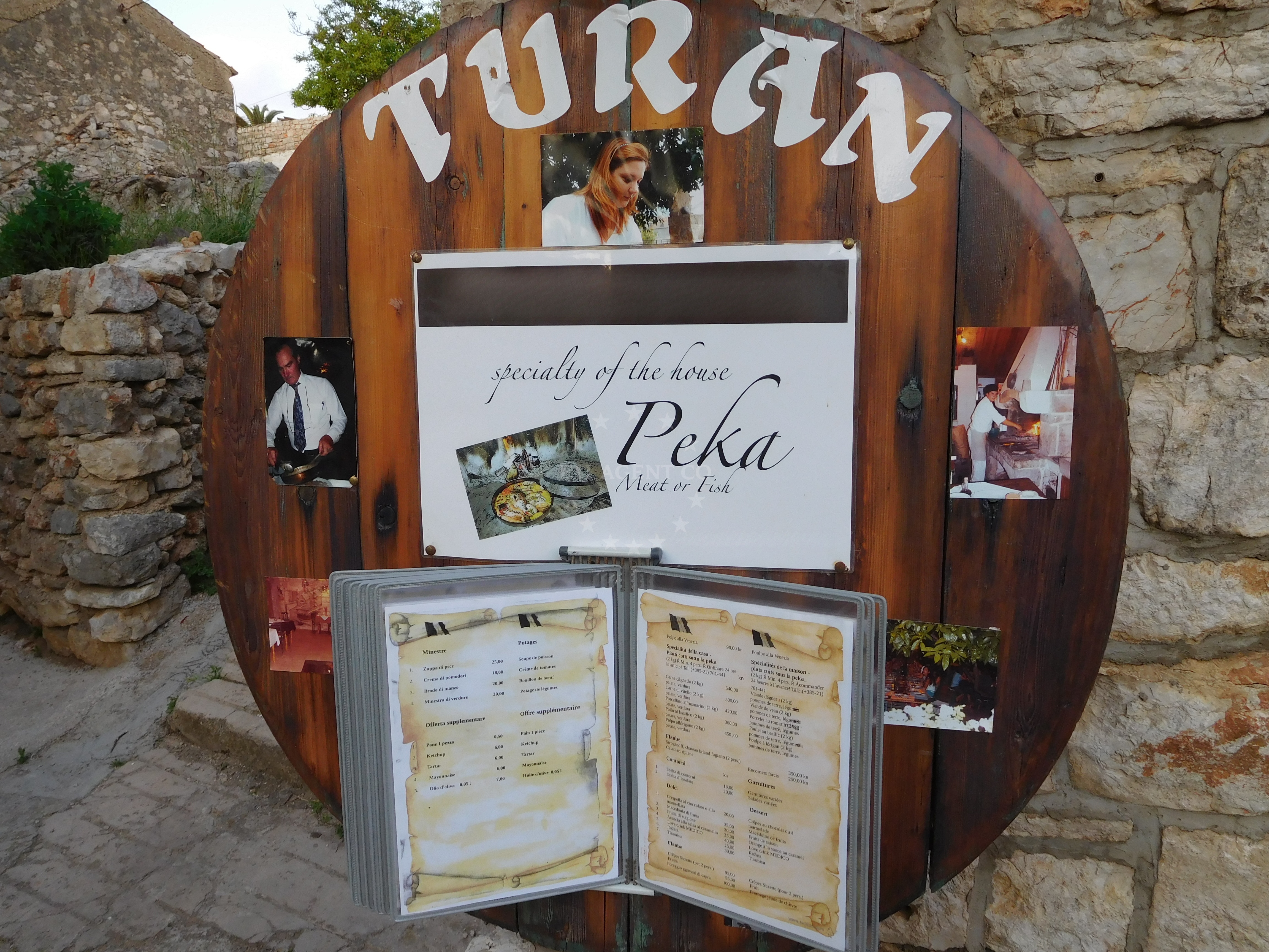 Tavern Turan in Jelsa, Hvar, serving fresh fish and homemade wine
