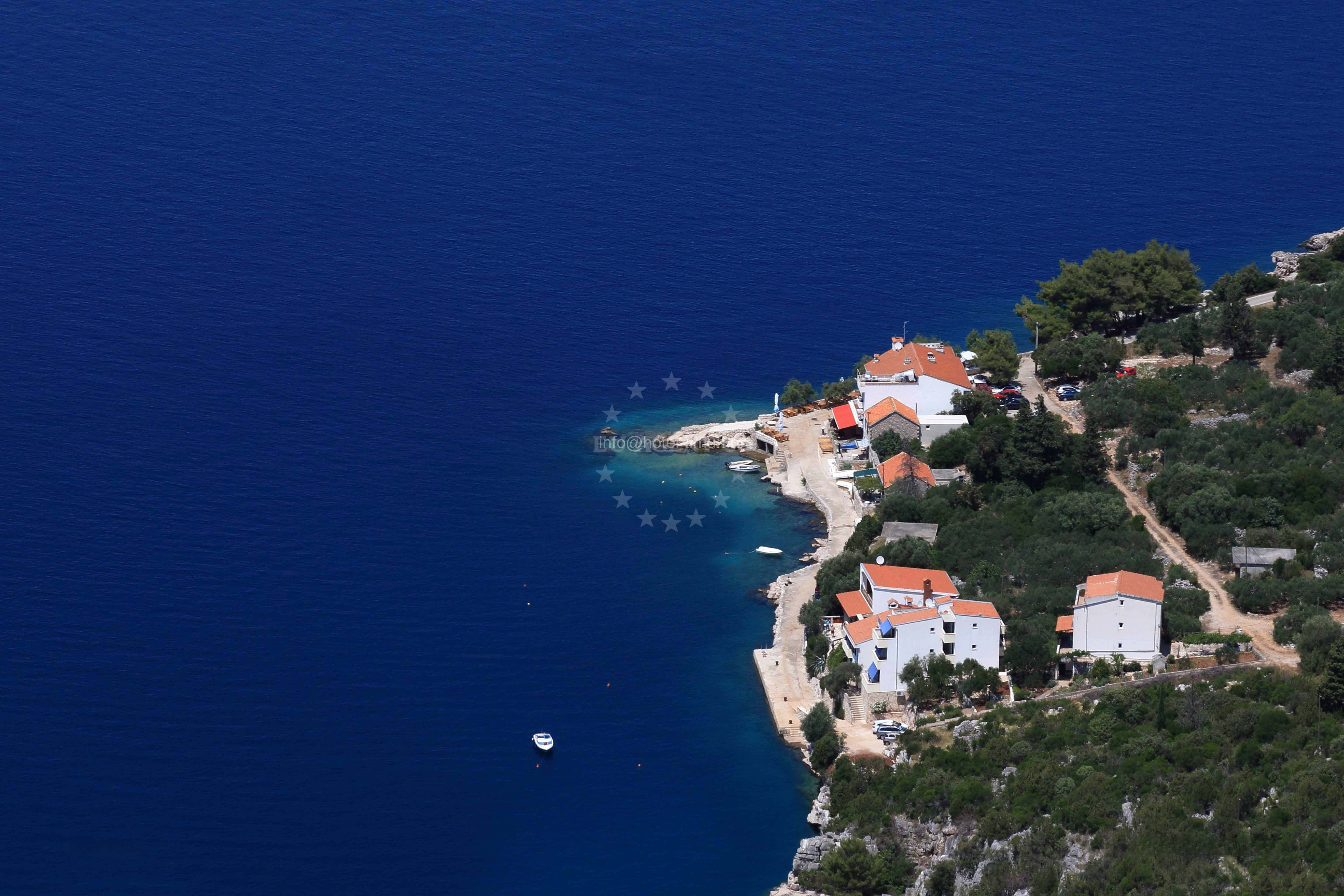 View of the Hvar coastline from Restaurant Timun