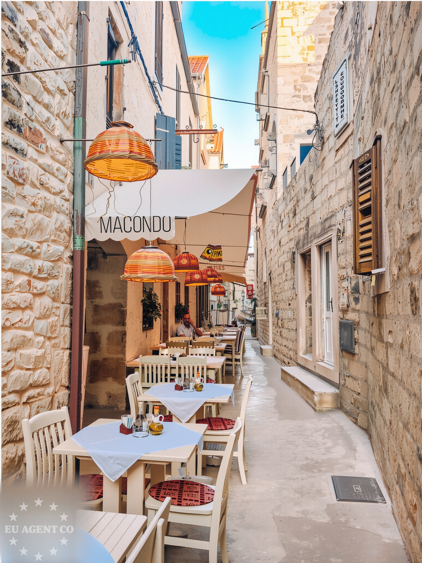 Traditional Croatian cuisine served at a waterfront restaurant in Hvar