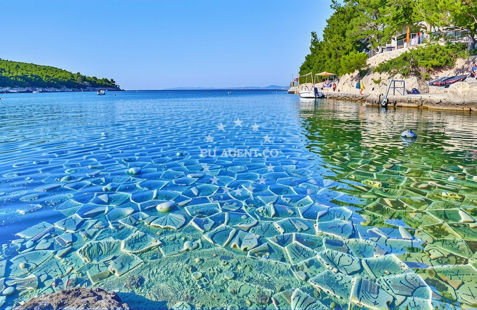 Coastal view near Restoran Villa Jagodna restaurant in hvar, Croatia