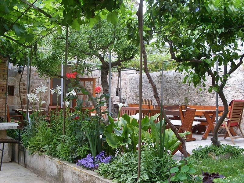 Dardin Restaurant's garden view in Stari Grad, Hvar