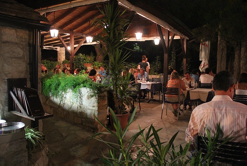 Dining area at Eremitaz Restaurant with sea views
