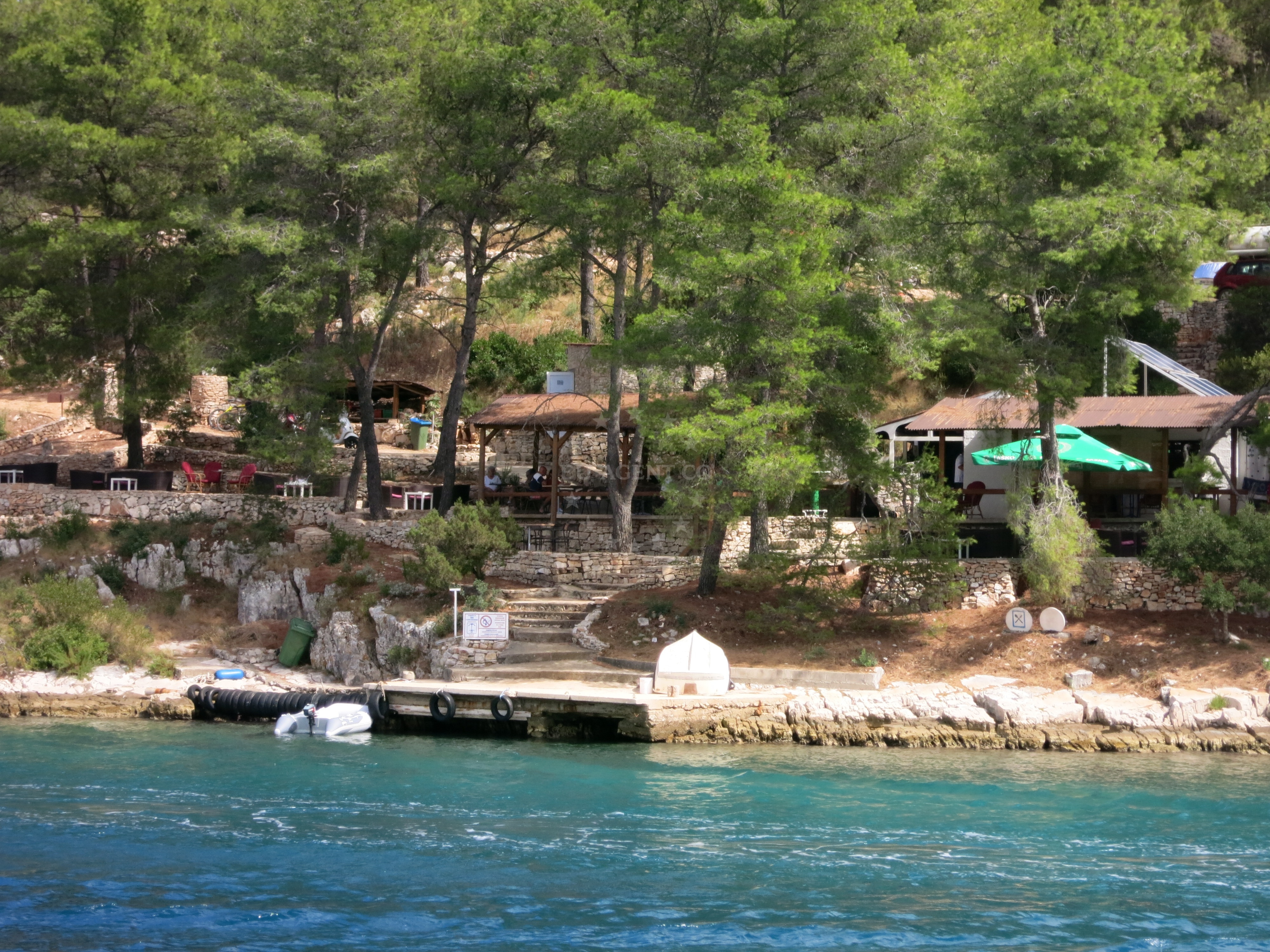 Konoba Zavala restaurant in Stari Grad, Hvar, overlooking the Adriatic Sea
