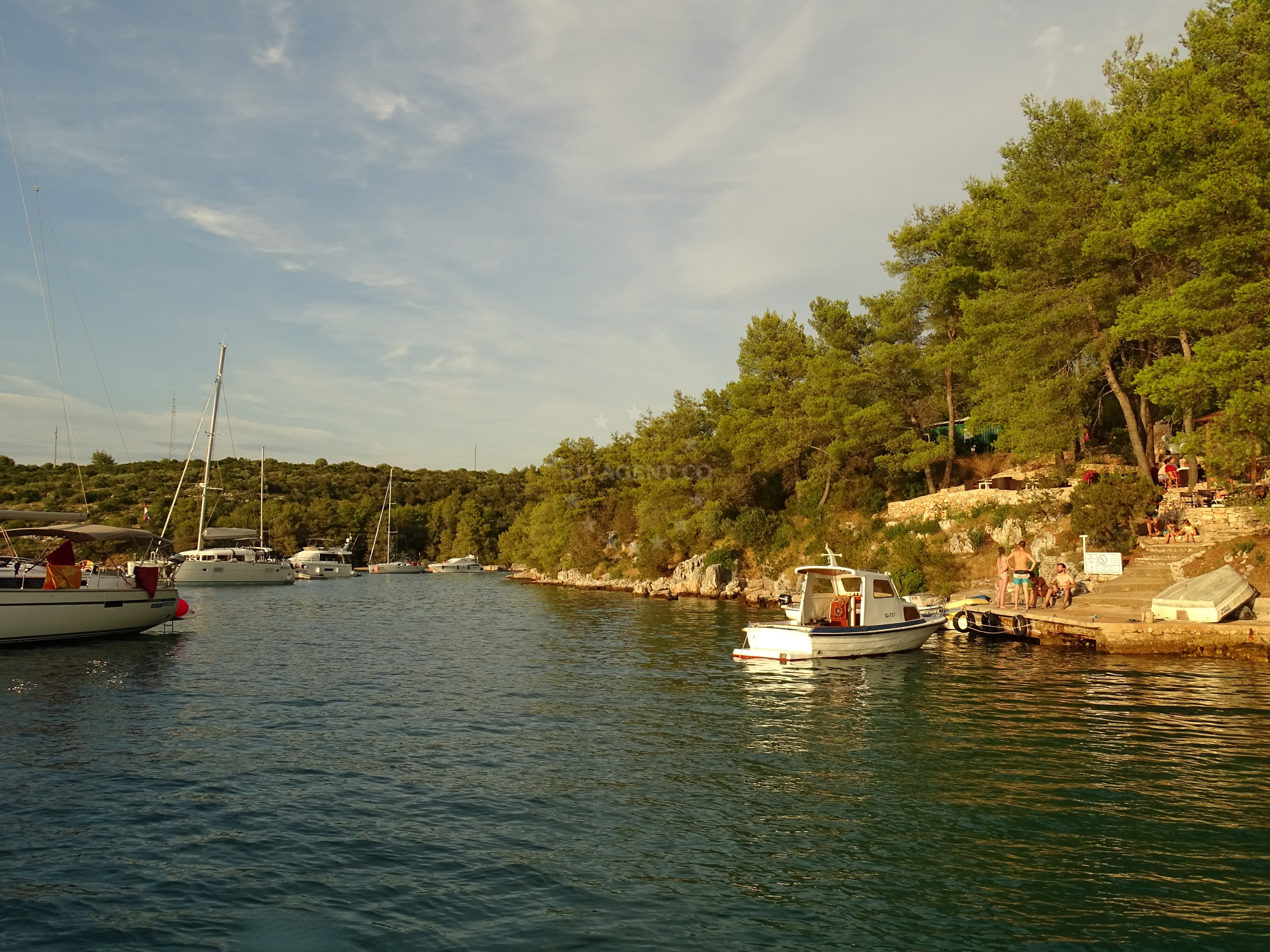 Restaurant exterior with maritime views from Stari Grad, Hvar