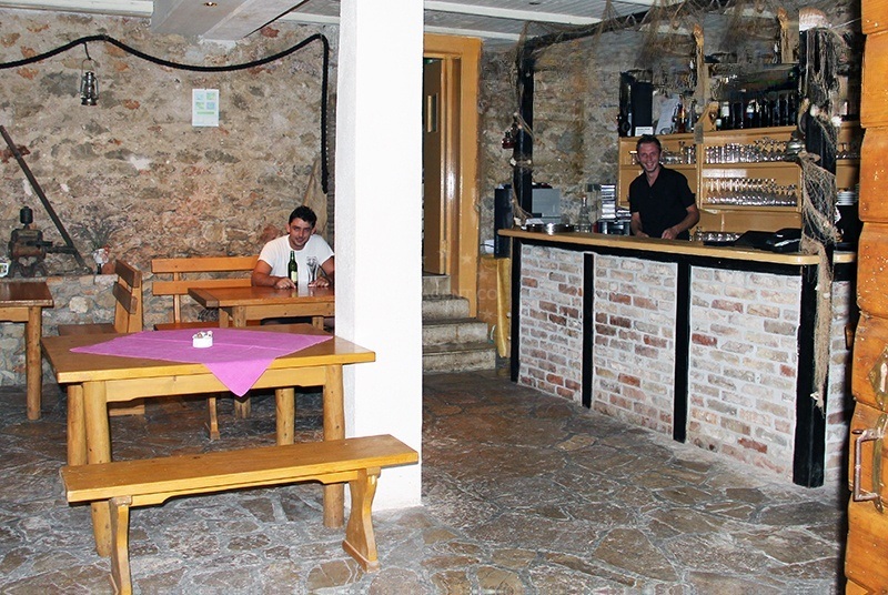 Stari Mlin Restaurant exterior with Adriatic Sea view